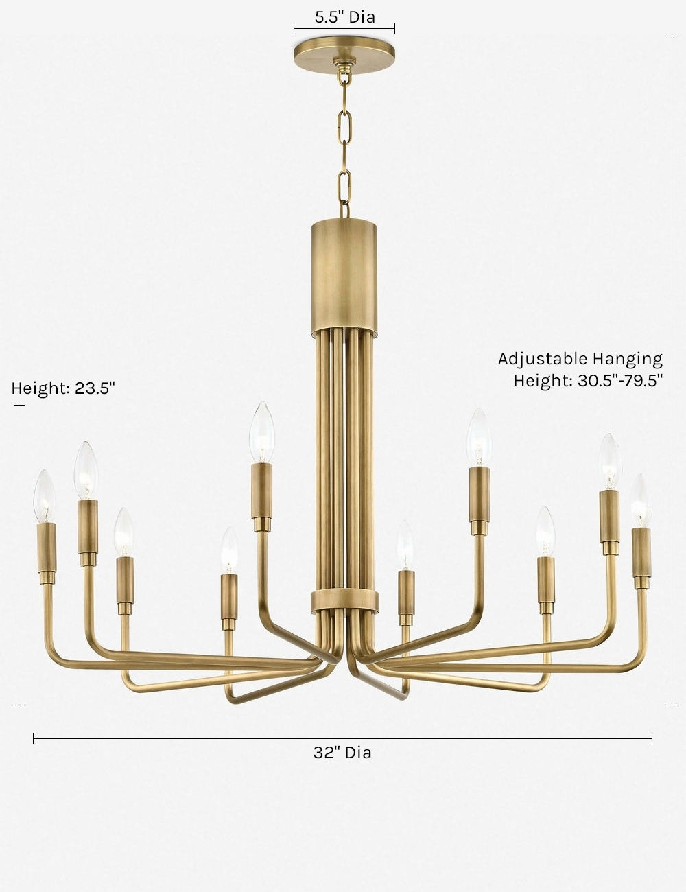 Alexane Chandelier - 10 Light