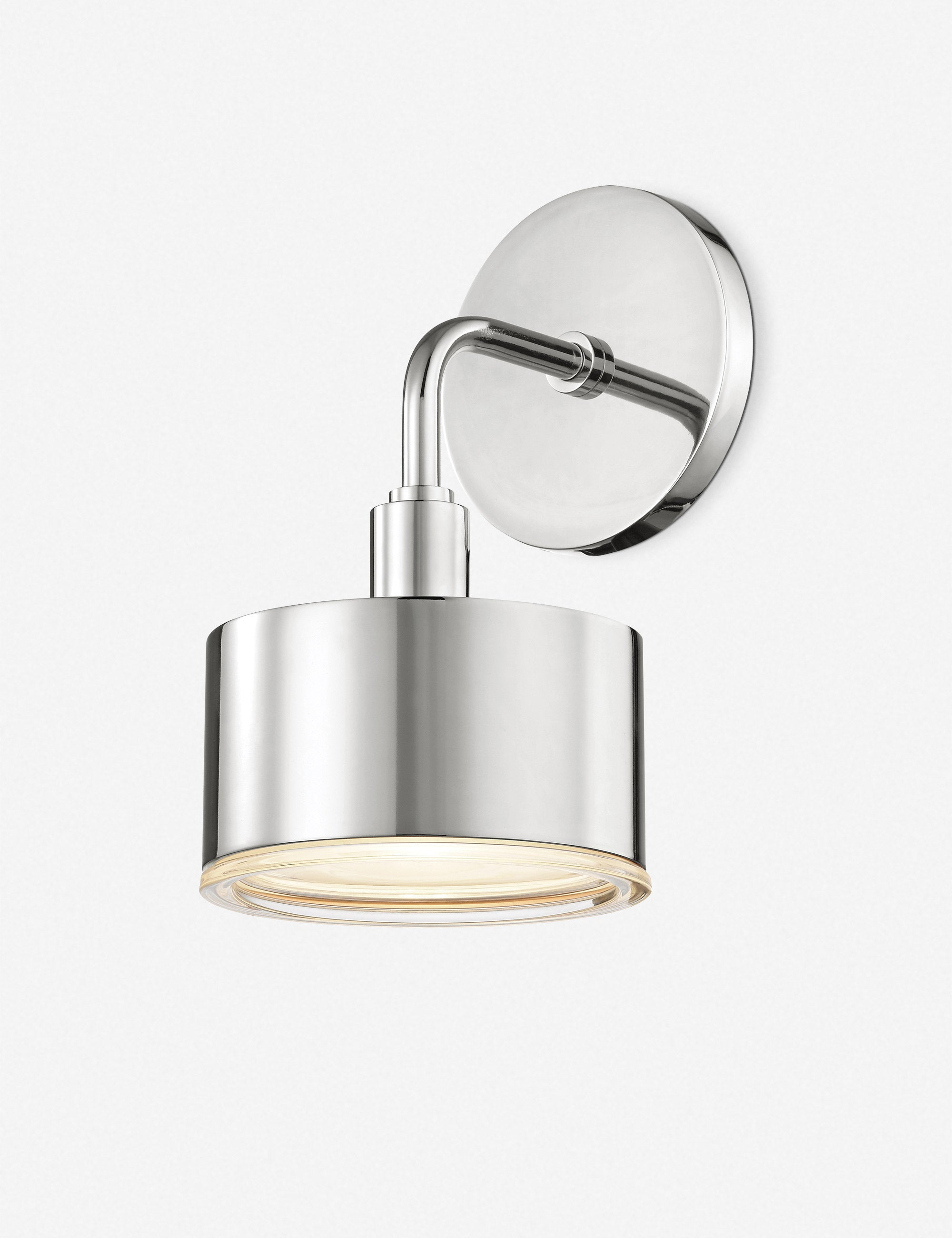 Nora Polished Nickel Dimmable LED Outdoor Wall Sconce