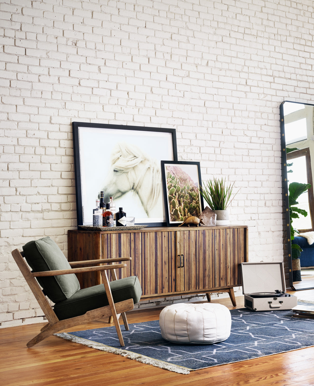 Austin Accent Chair - Stonewash Dark Green