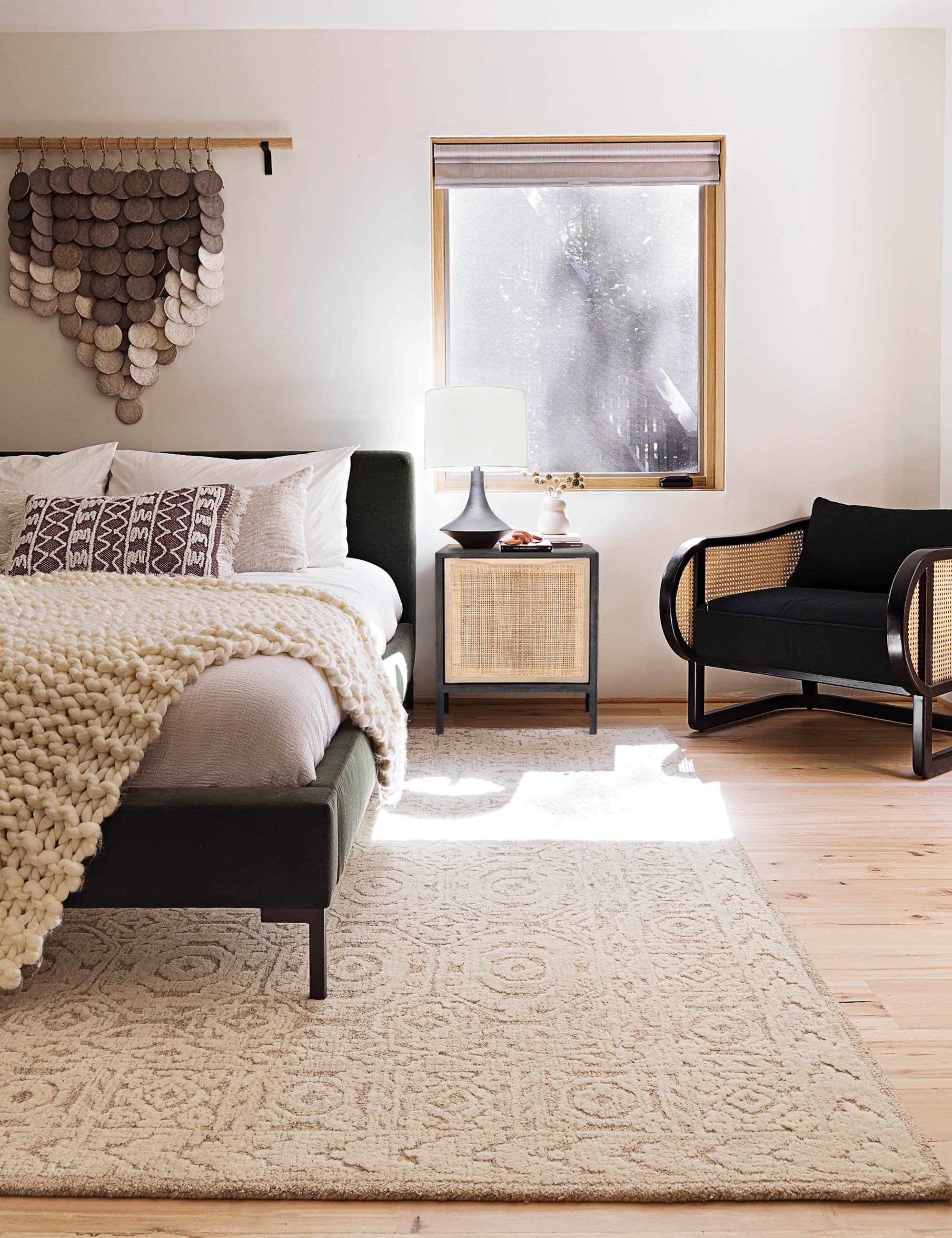 Hannah Nightstand - Black and Natural / Right-Side