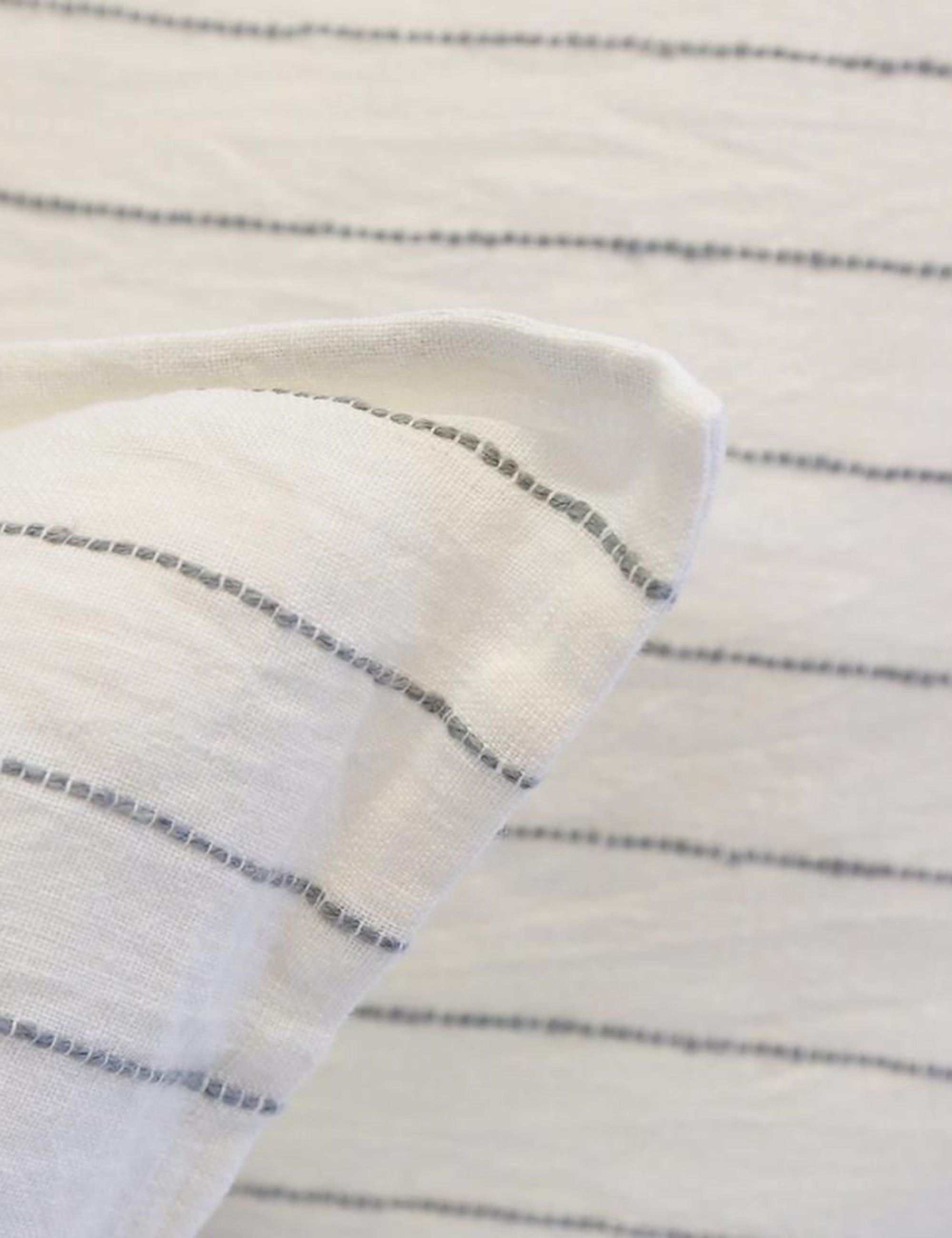 Blake Linen Duvet by Pom Pom at Home - Cream and Gray / Queen