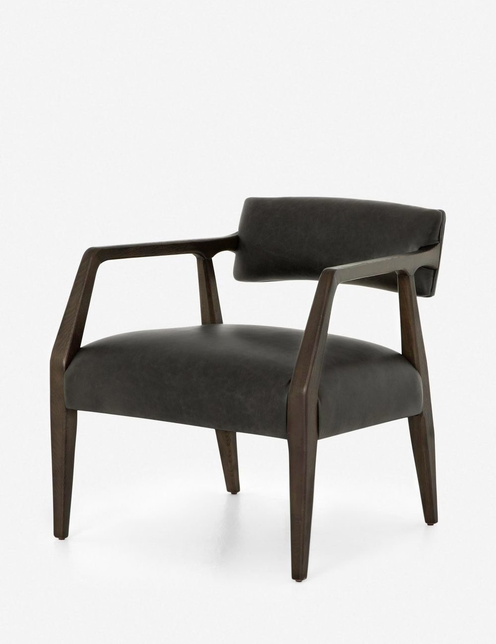 Larabee Accent Chair - Ebony Leather