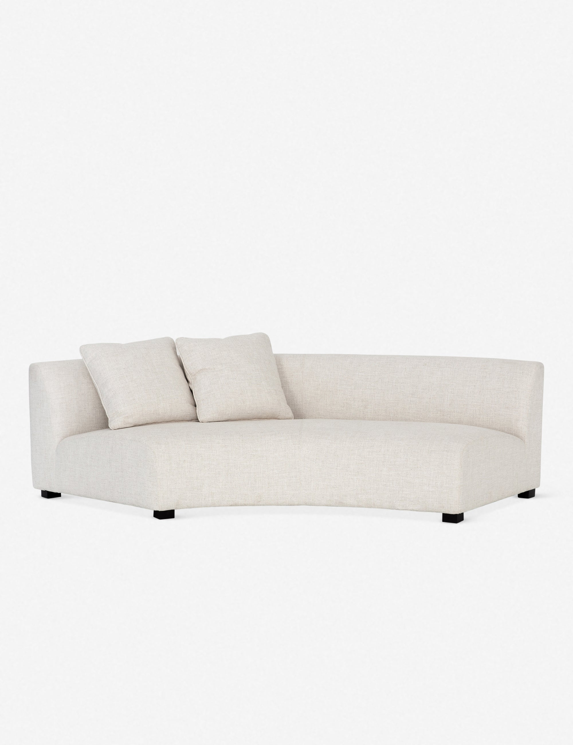 Saban Curved Sofa - Ivory Linen / Left-Facing