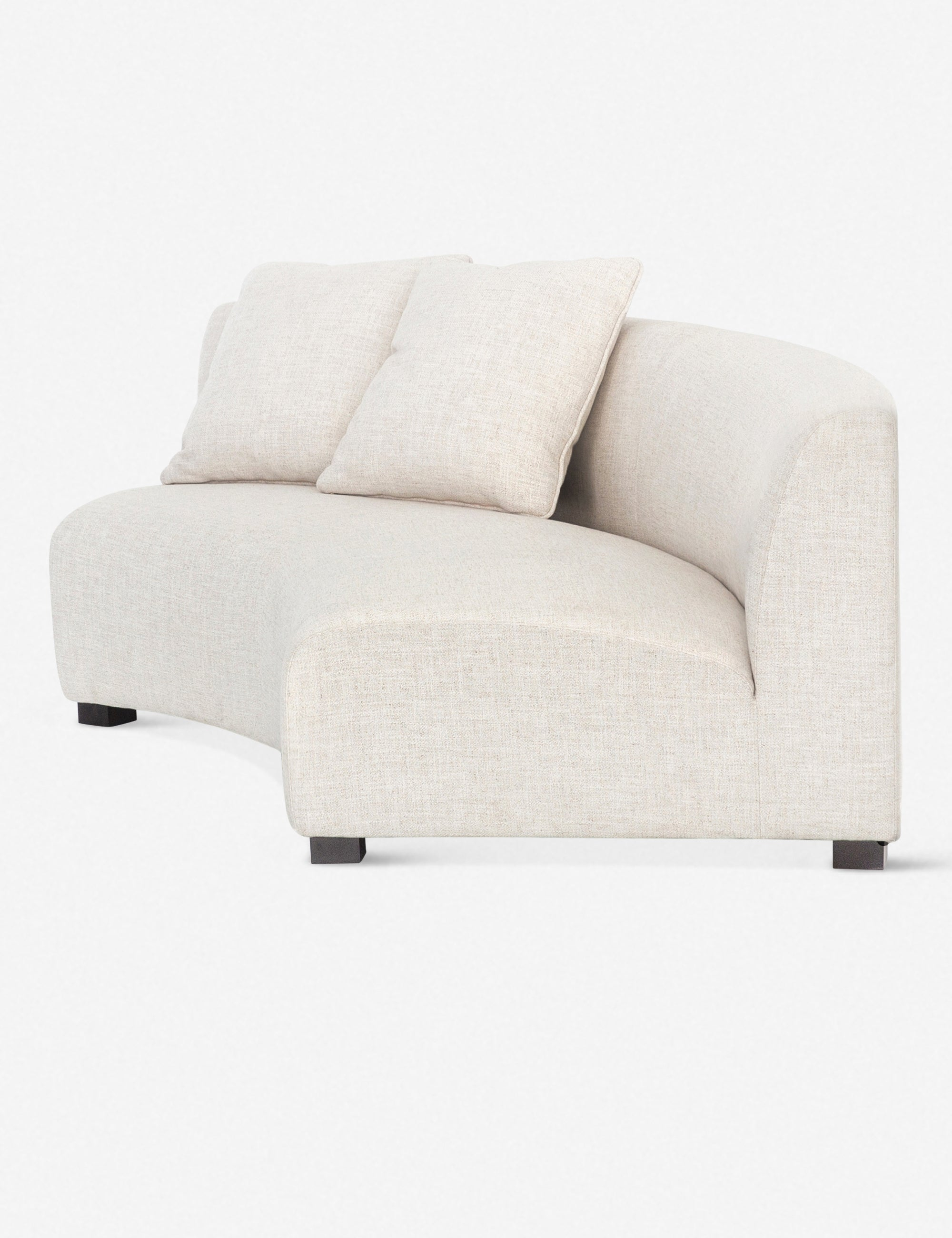 Saban Curved Sofa - Ivory Linen / Left-Facing
