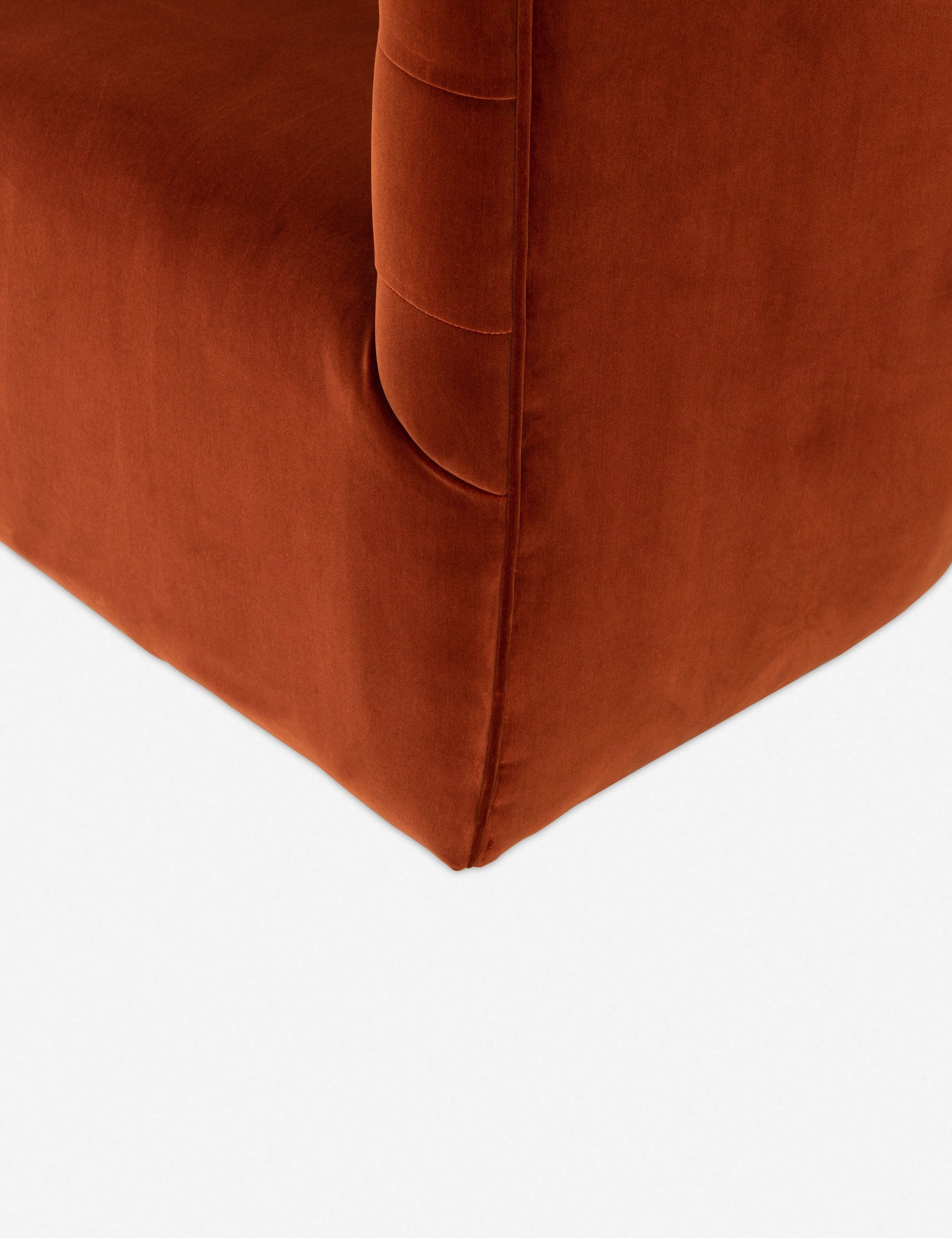 Lilith Swivel Chair - Rust Velvet