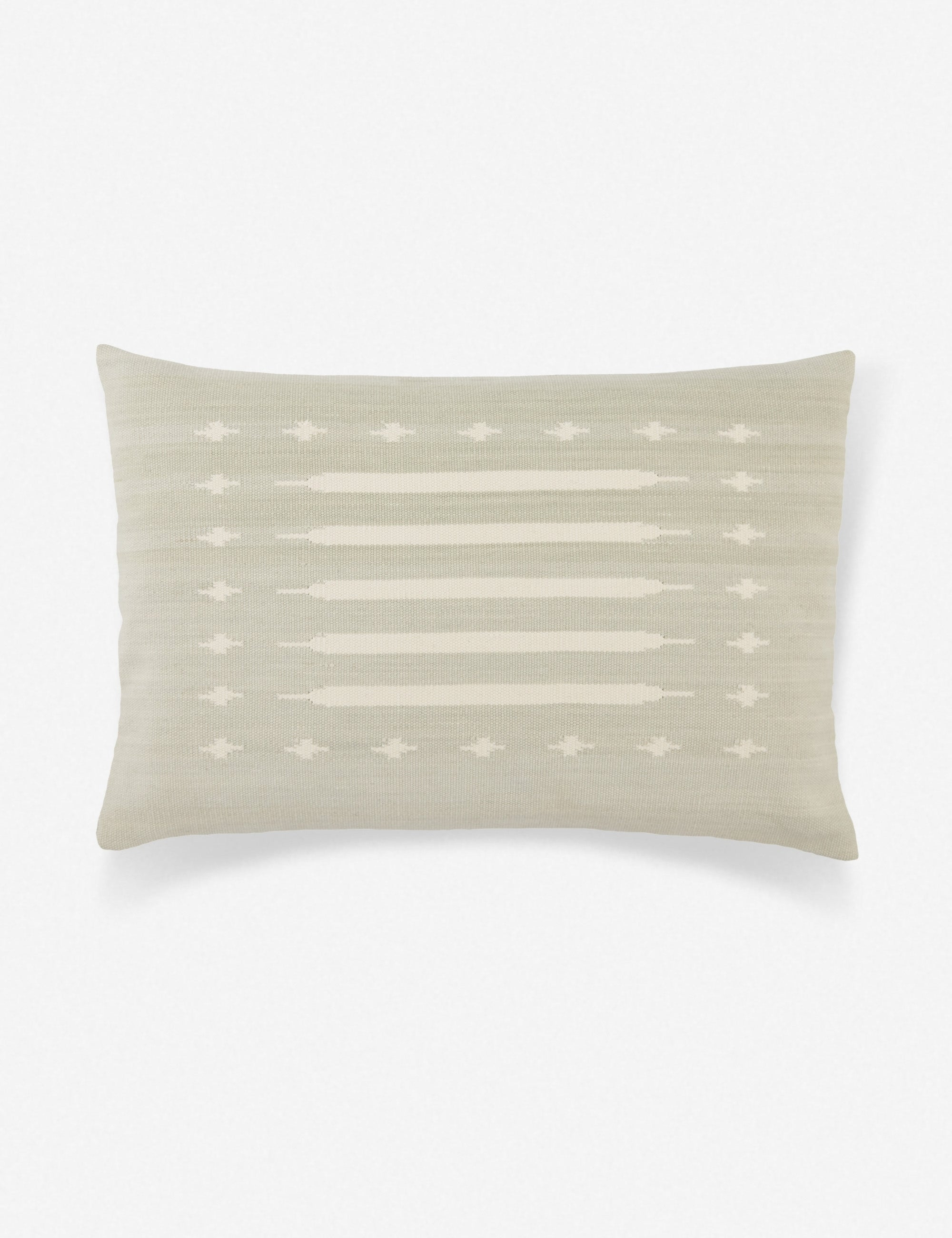 Lina Lumbar Pillow - Light Gray / 24" x 16" / Polyester