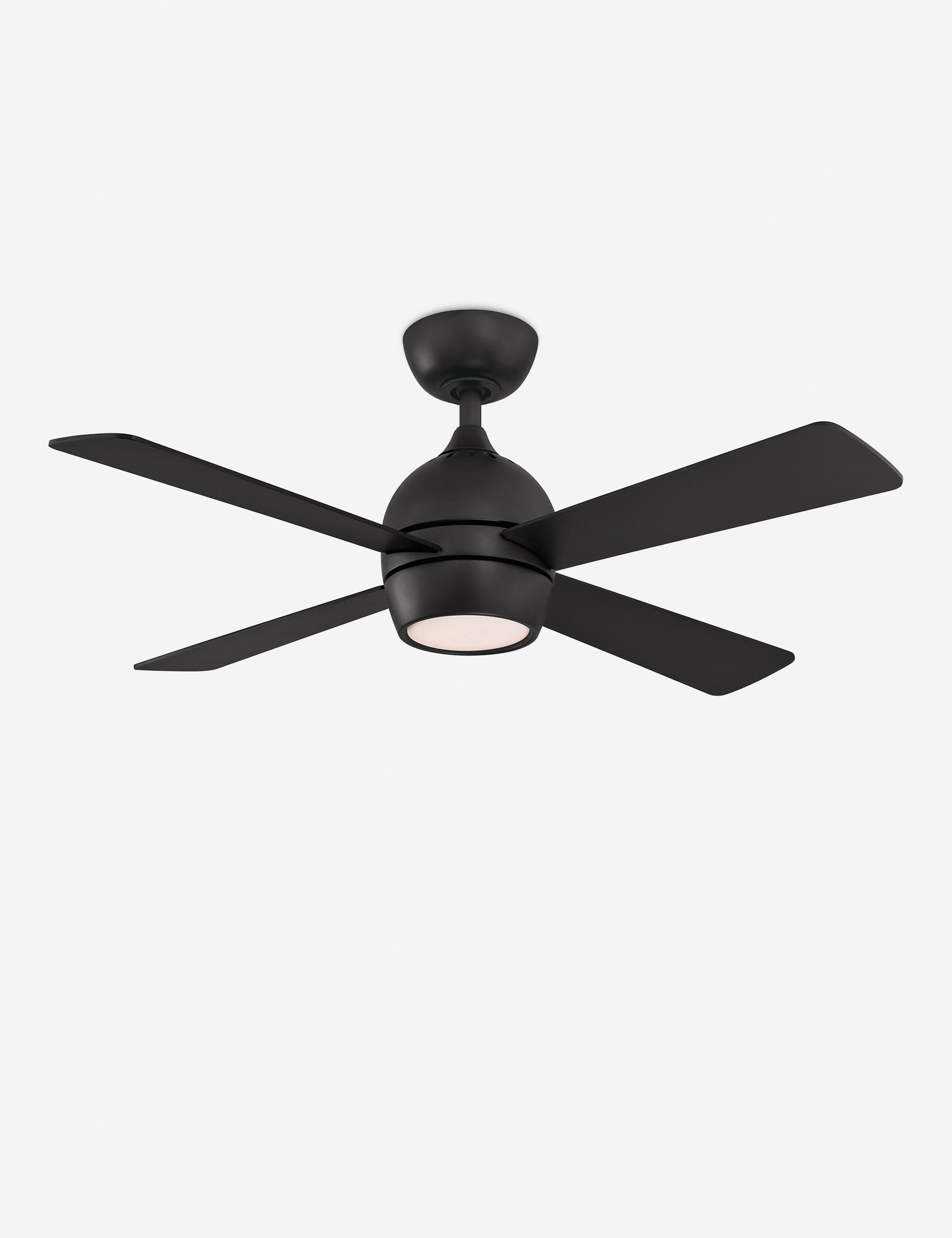 Indi Ceiling Fan + Light - Matte Black / 44"