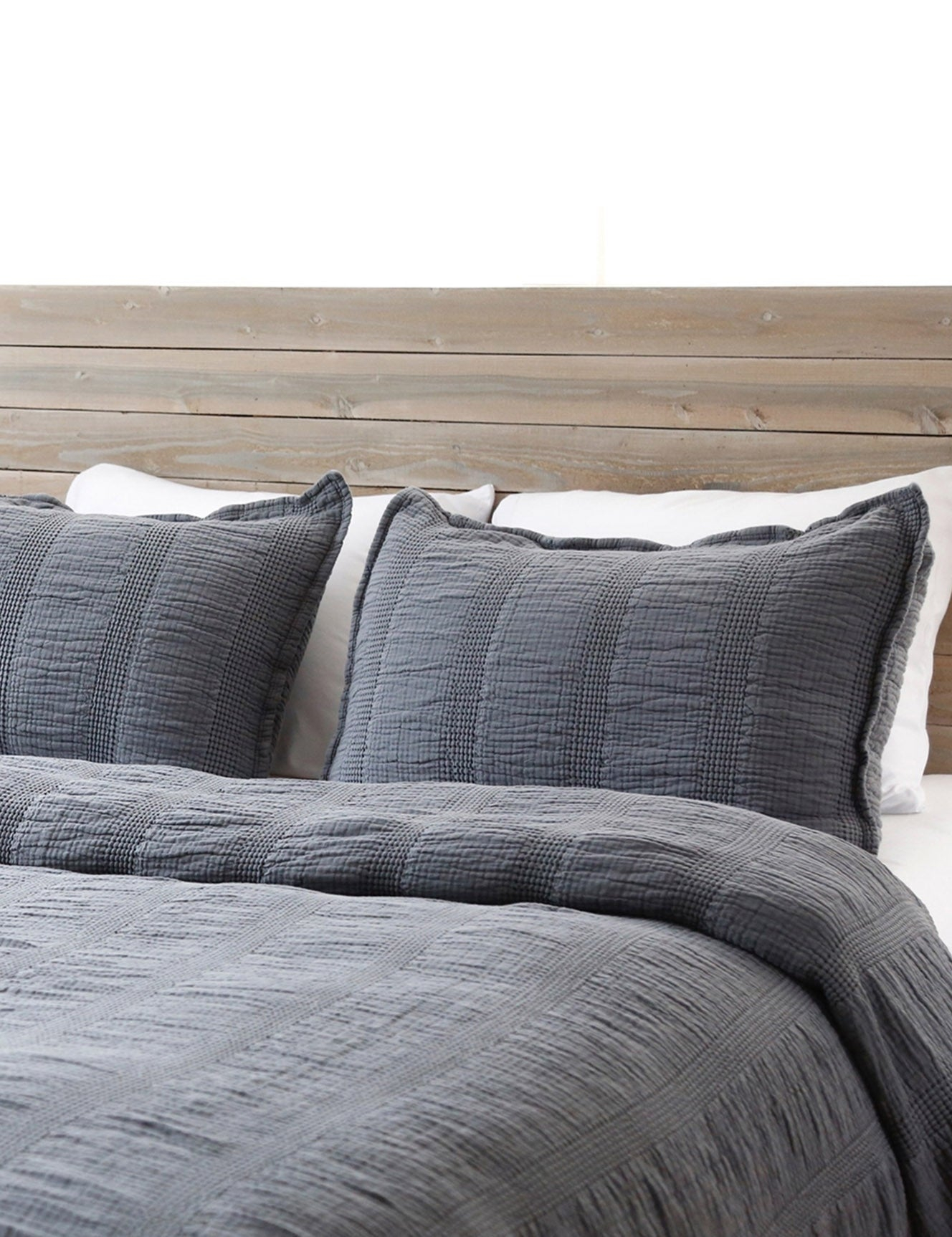 Nantucket Cotton Matelassé Coverlet by Pom Pom at Home - Midnight / Twin