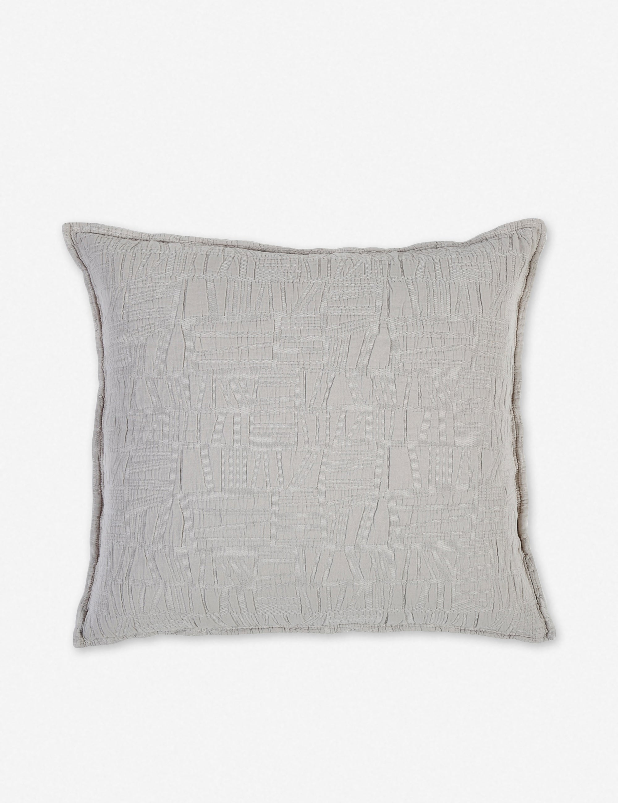 Harbour Cotton Matelassé Euro Sham by Pom Pom at Home - Taupe