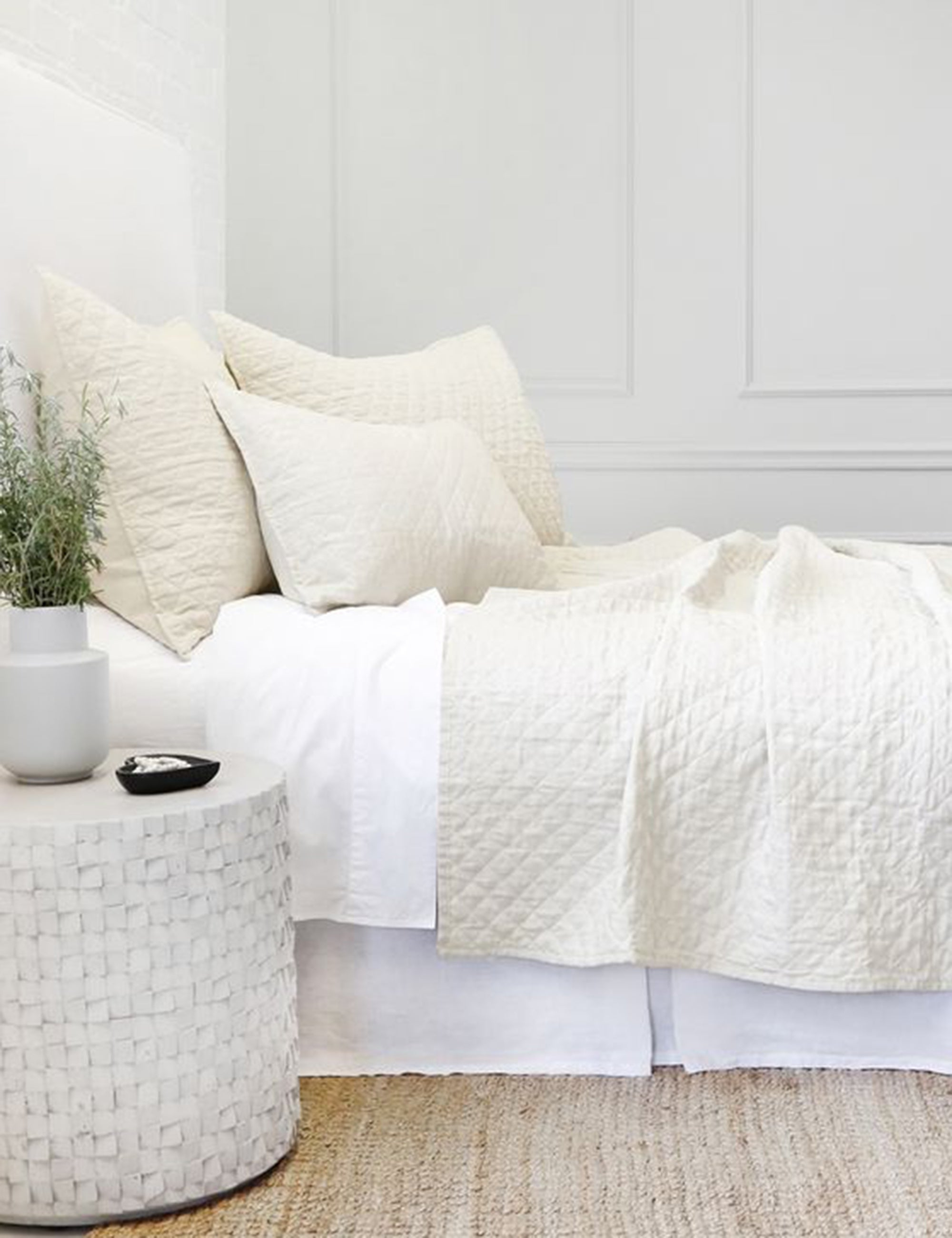 Hampton Quilted Coverlet by Pom Pom at Home - Cream / Queen