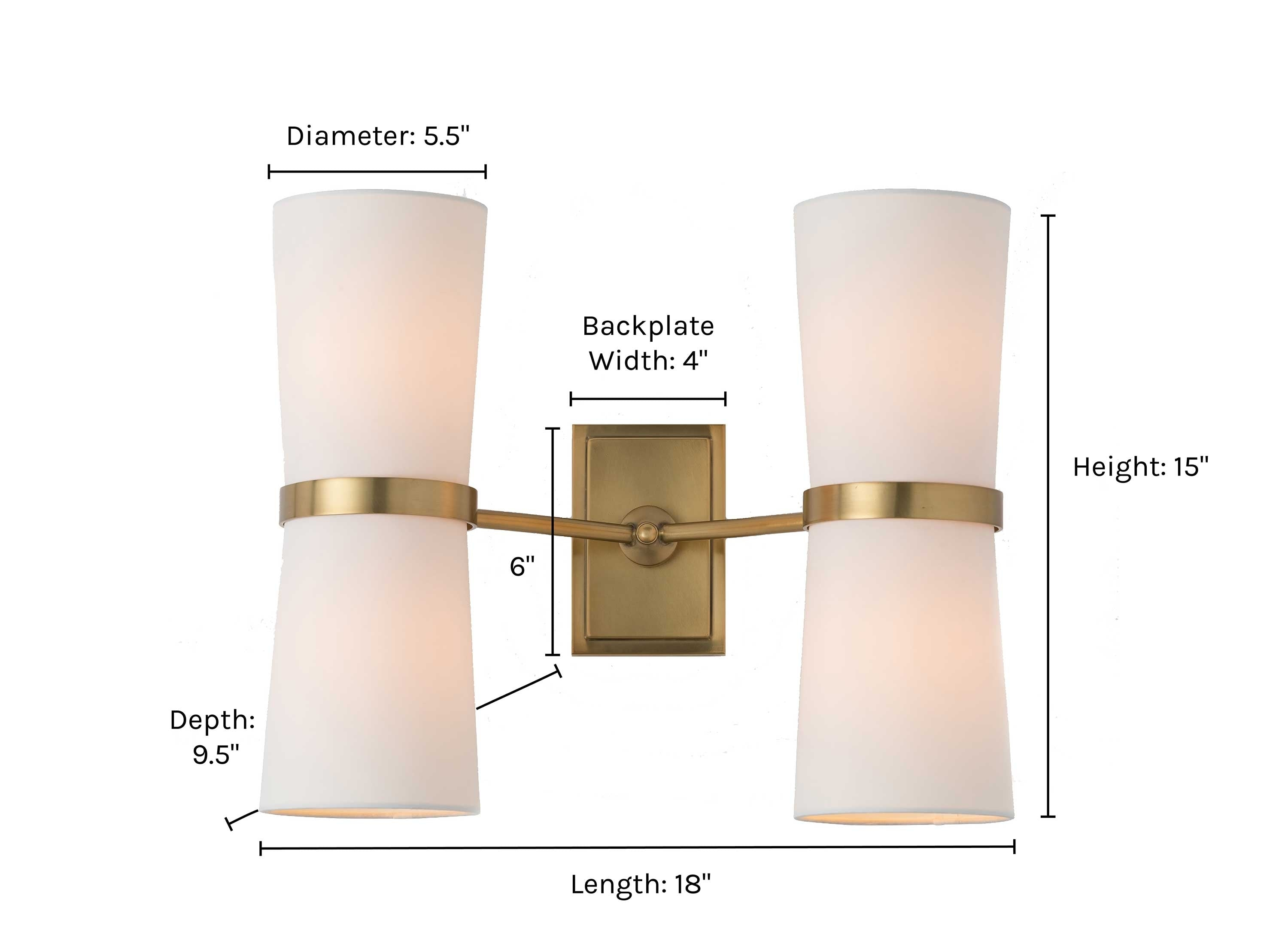 Inwood Antique Brass 15" Wall Sconce with Off-White Linen Shades