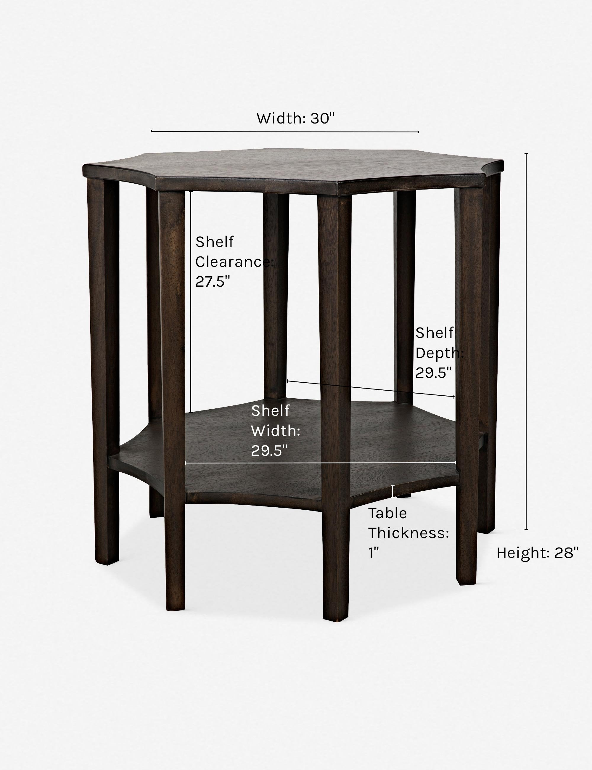 Ivone Side Table - Ebony Walnut