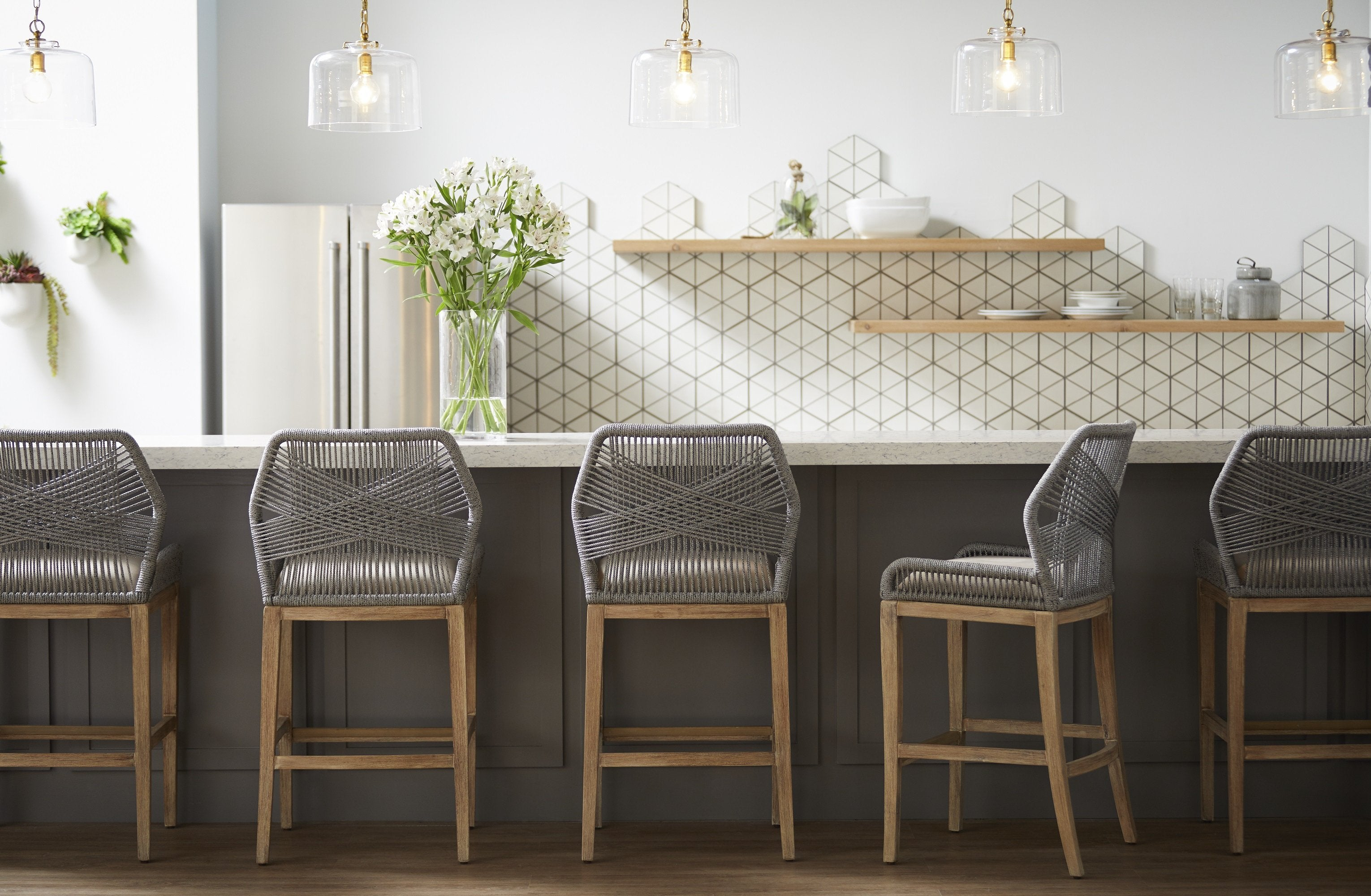 London Indoor / Outdoor Bar Stool - Platinum