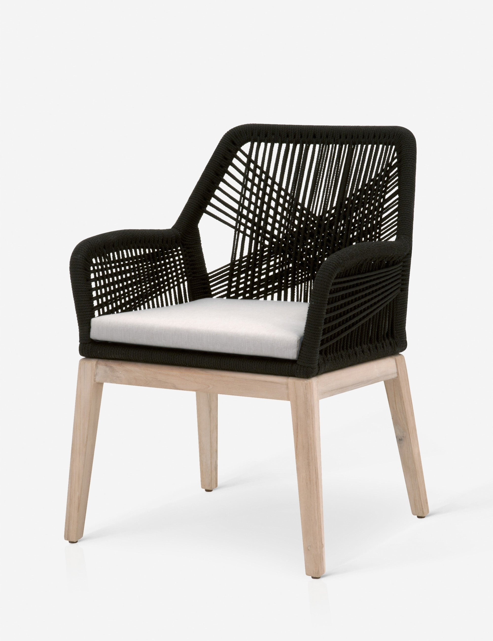 London Indoor / Outdoor Dining Arm Chair - Black