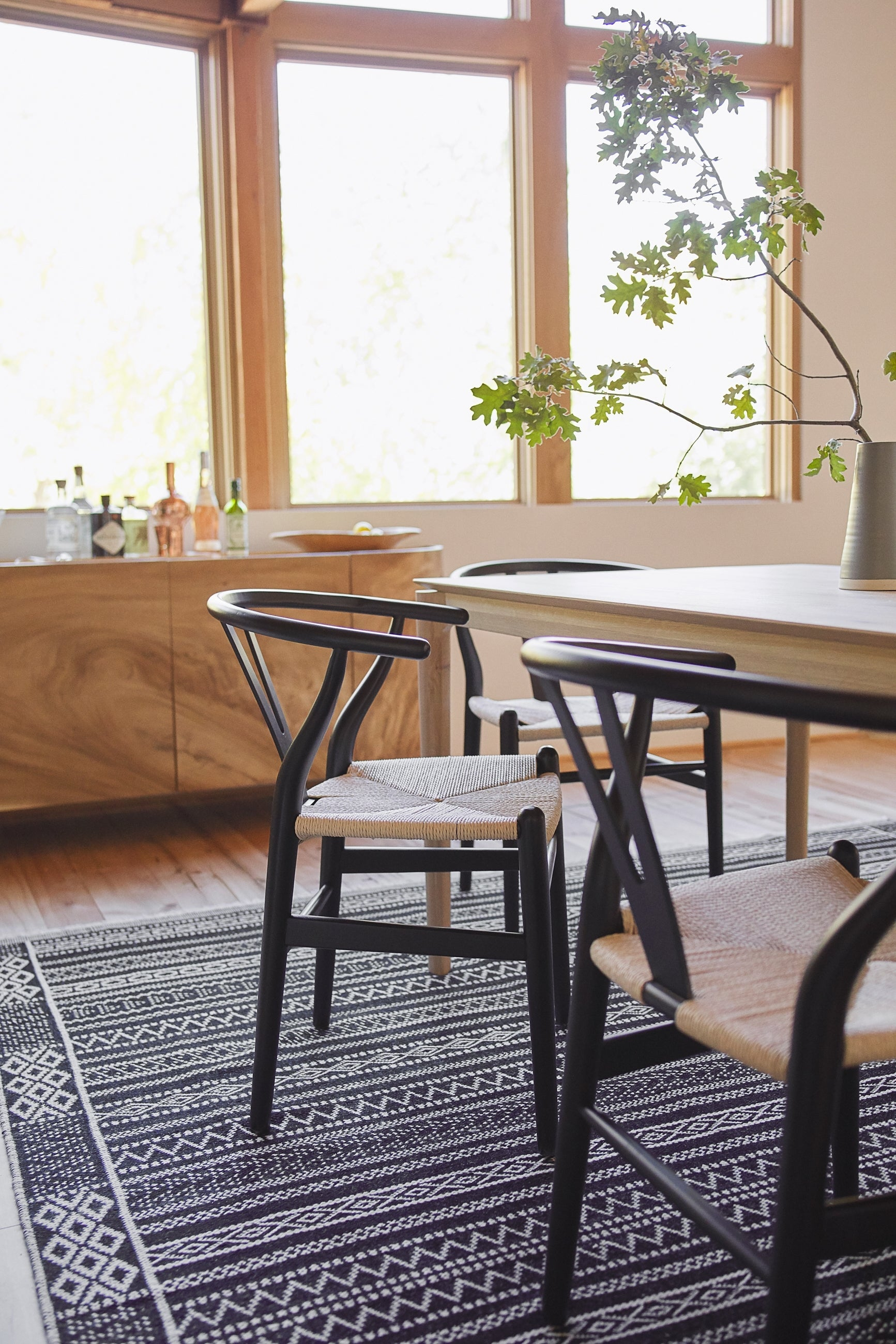 Cylia Dining Chair (Set of 2) - Black and Natural