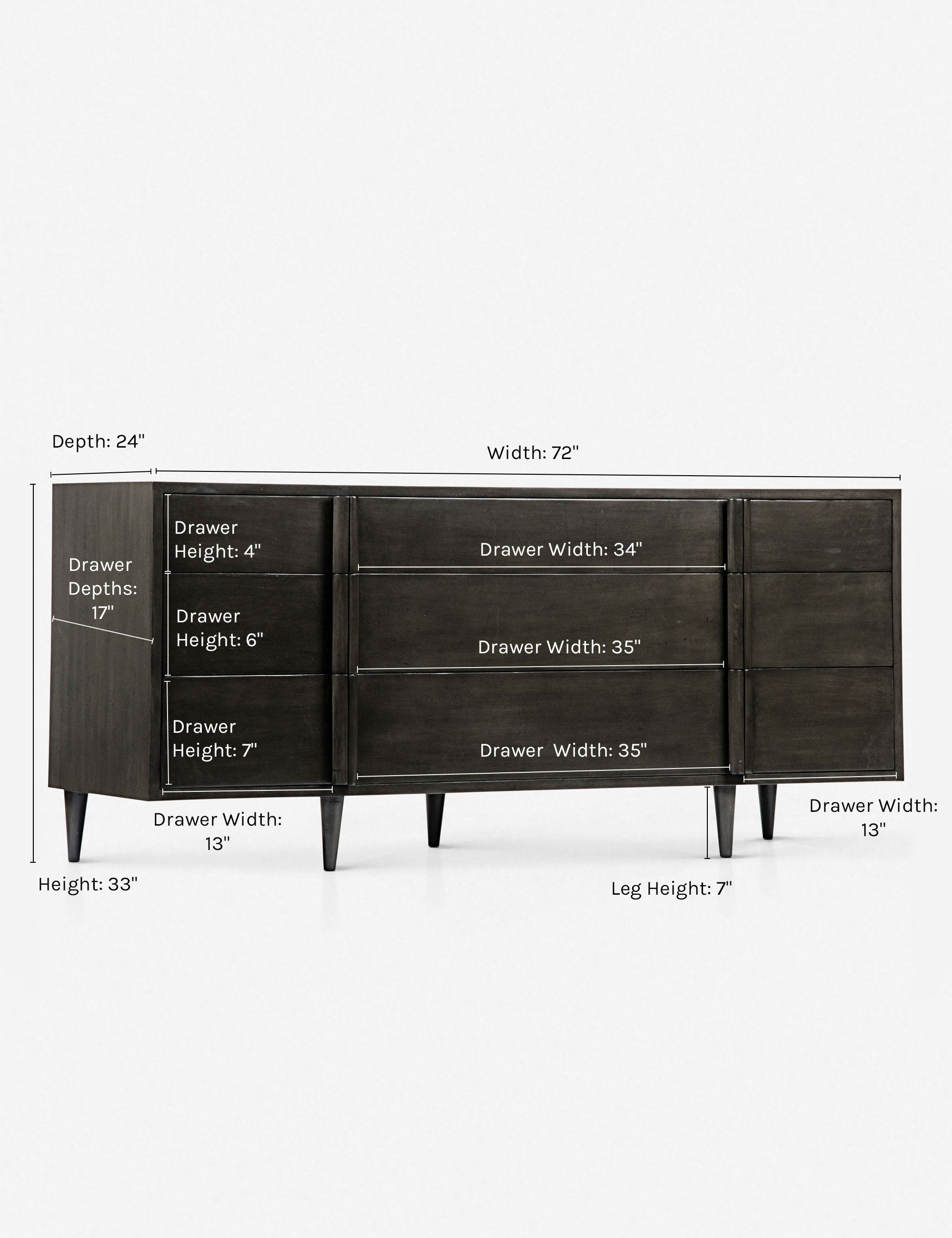 Maci Dresser - Dark Mahogany