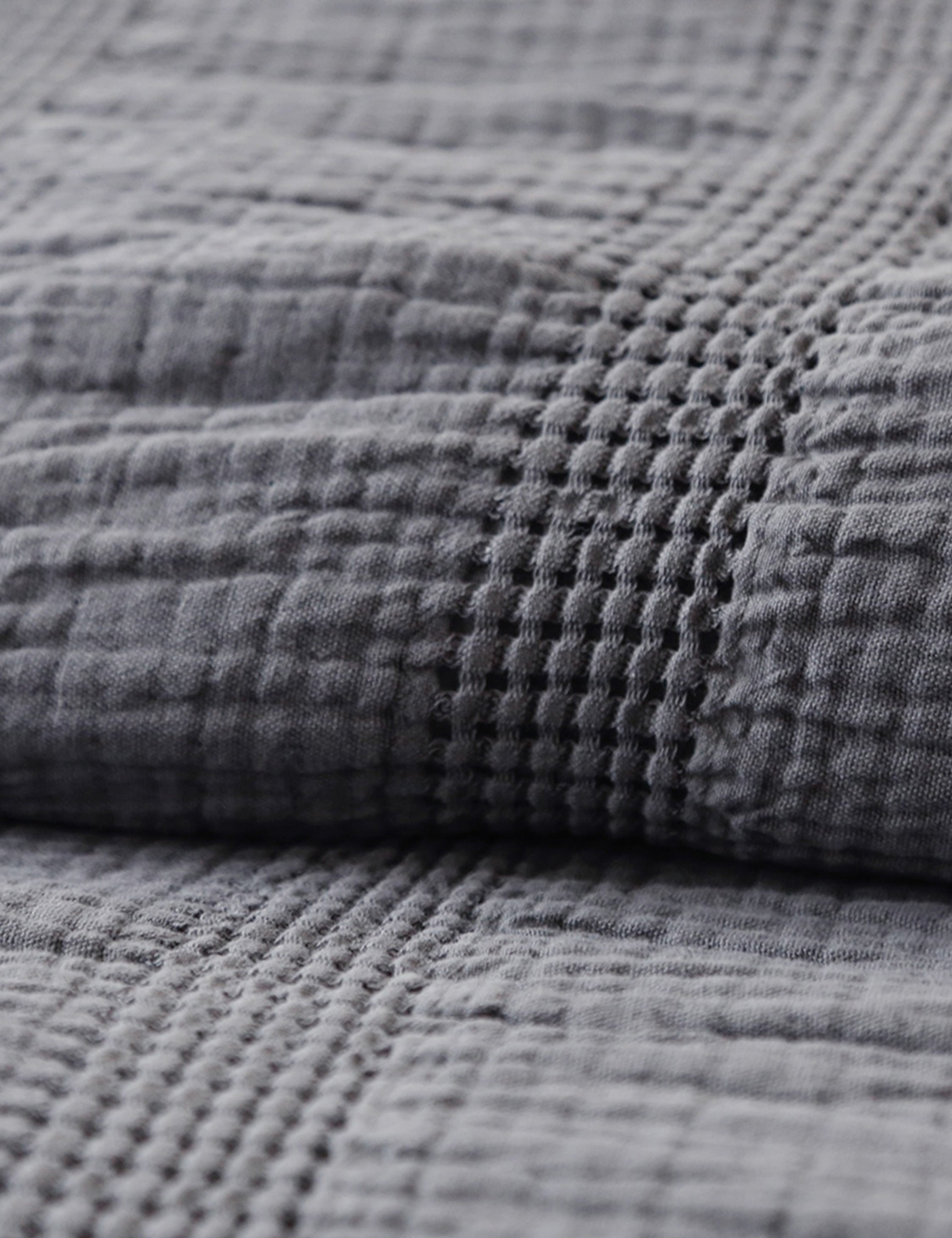 Nantucket Cotton Matelassé Coverlet by Pom Pom at Home - Midnight / Twin