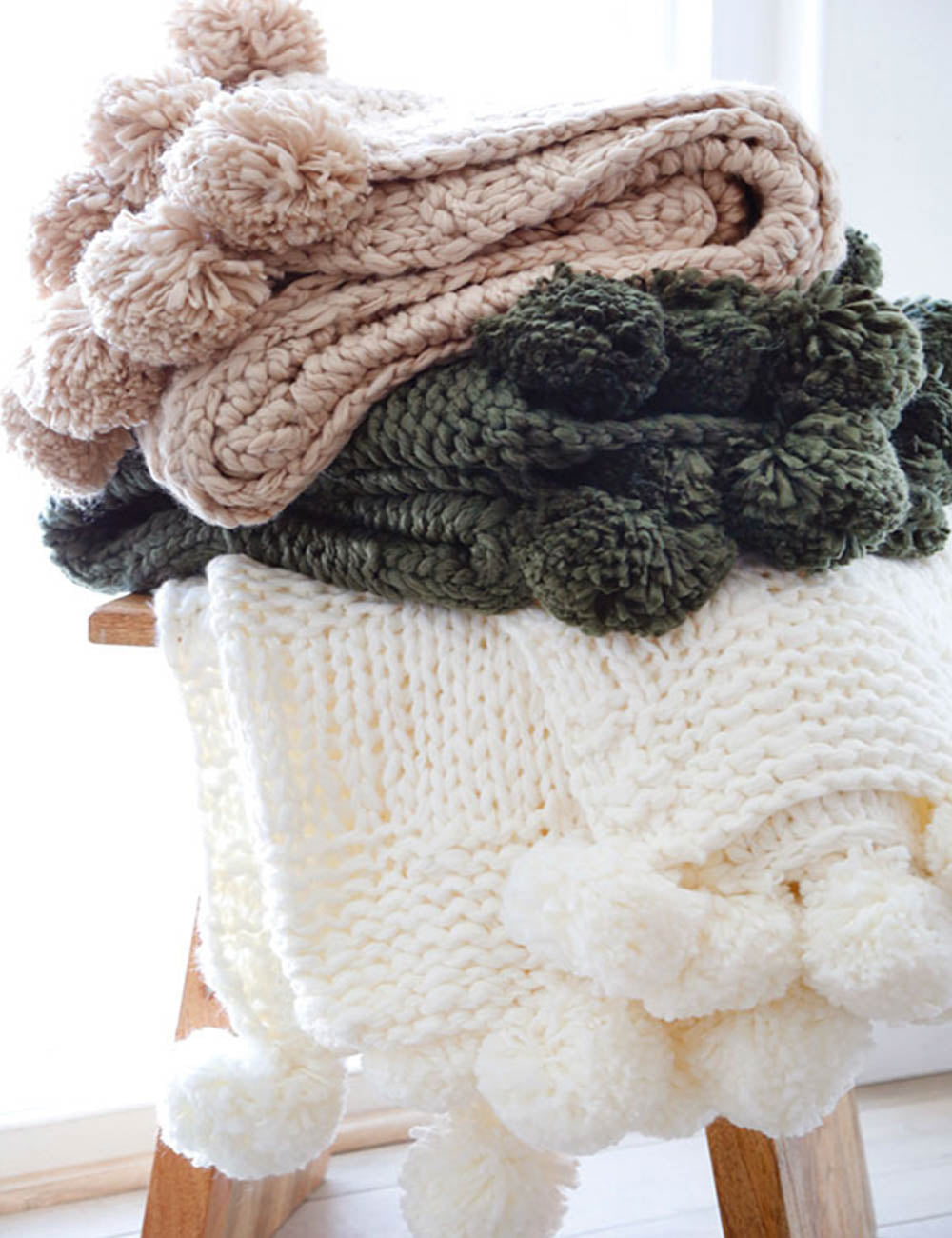 Oulu Throw by Pom Pom At Home - Forest