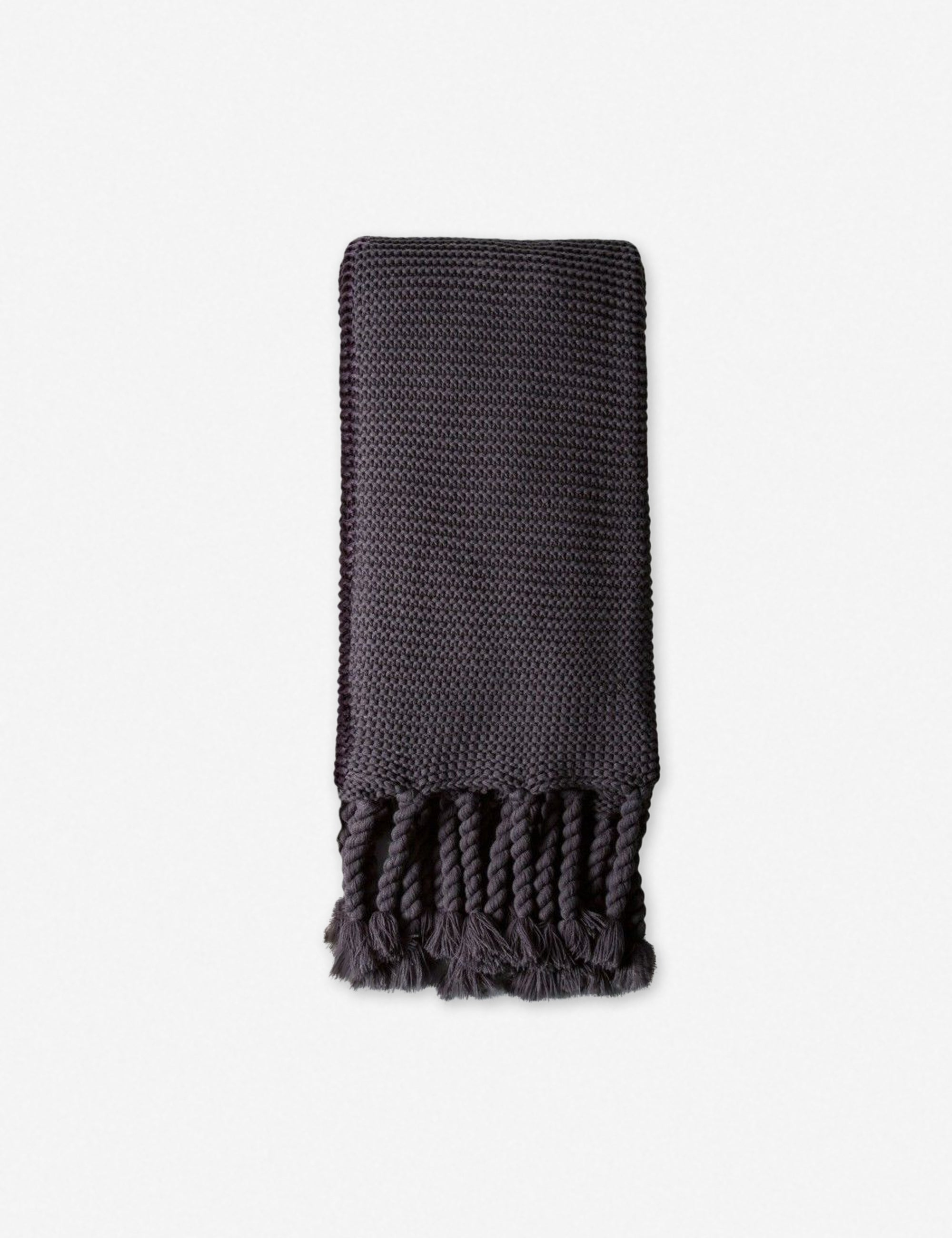Trestles Chunky Knit Throw by Pom Pom at Home - Midnight