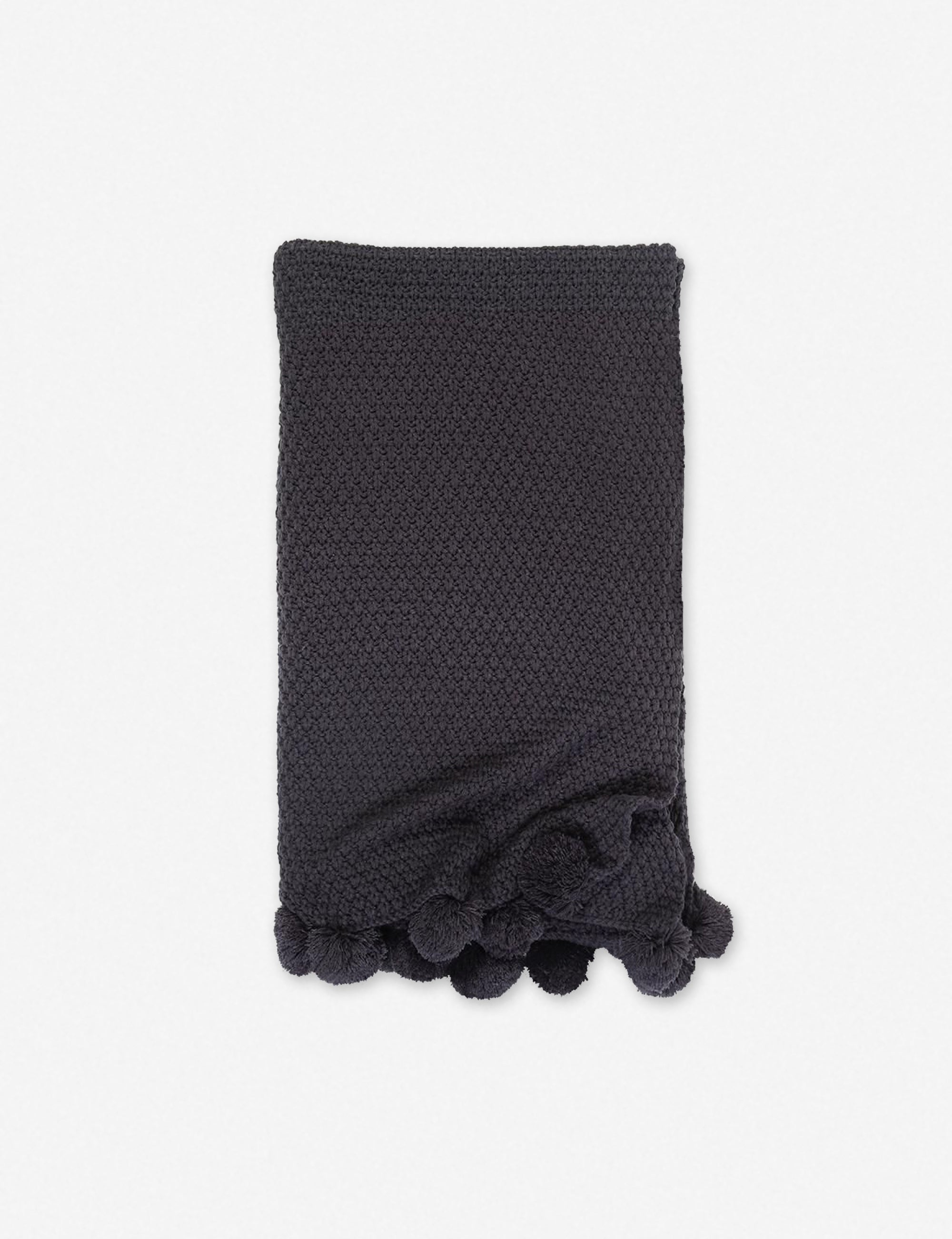 Riley Knit Throw by Pom Pom at Home - Navy