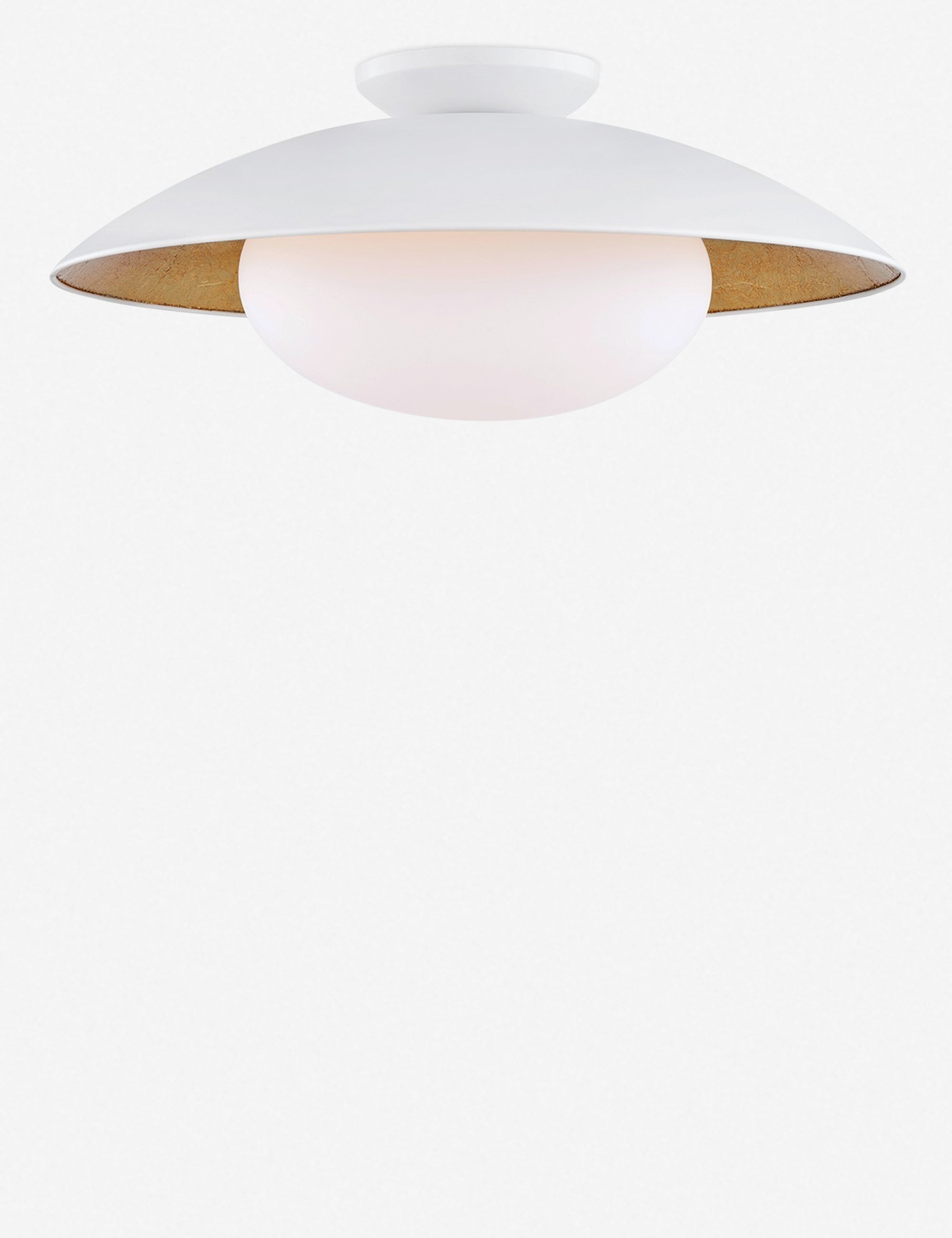 Quinn Semi-Flush Light - White / Large