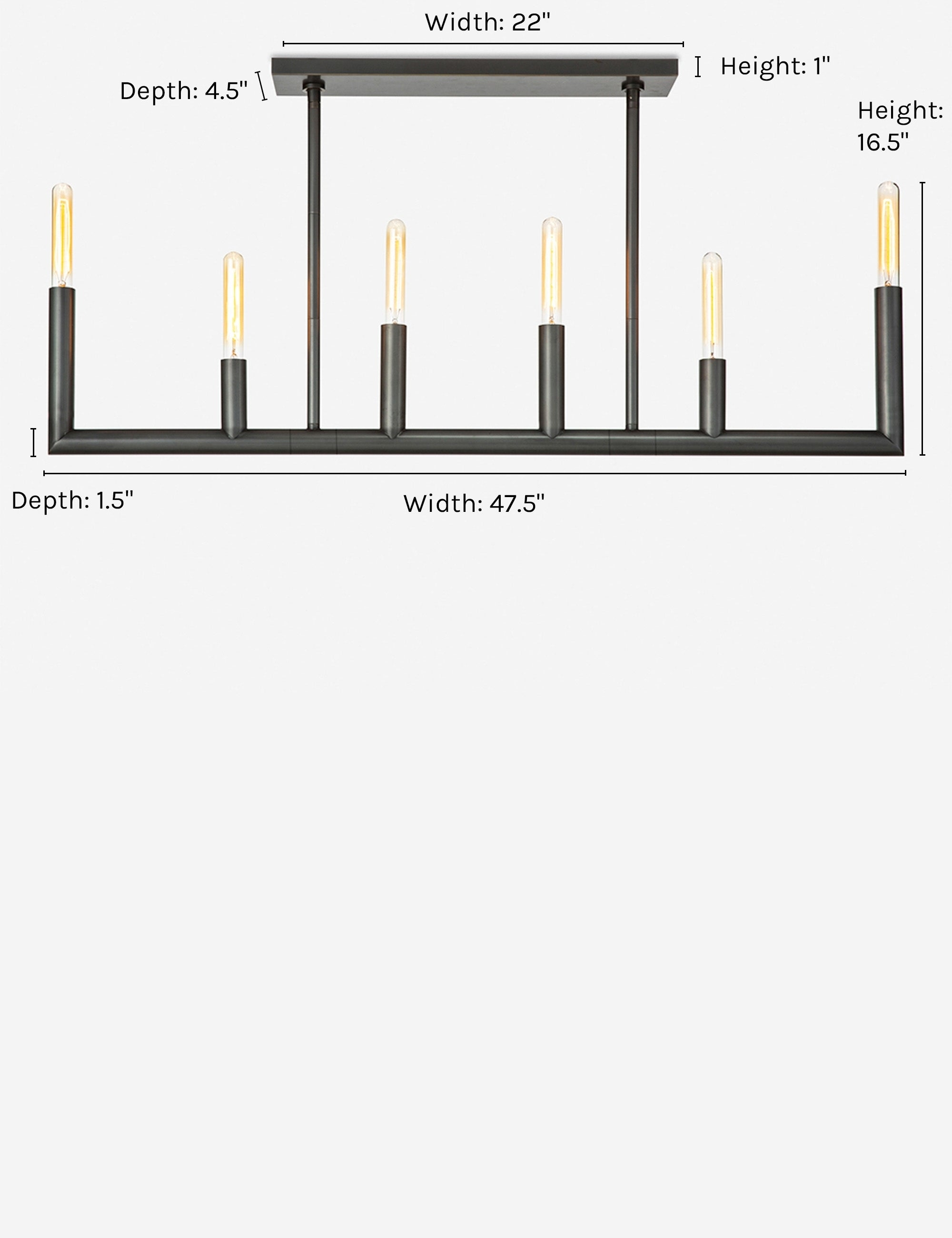 Wolfe Linear Chandelier by Regina Andrew by Regina Andrew - Oil Rubbed Bronze