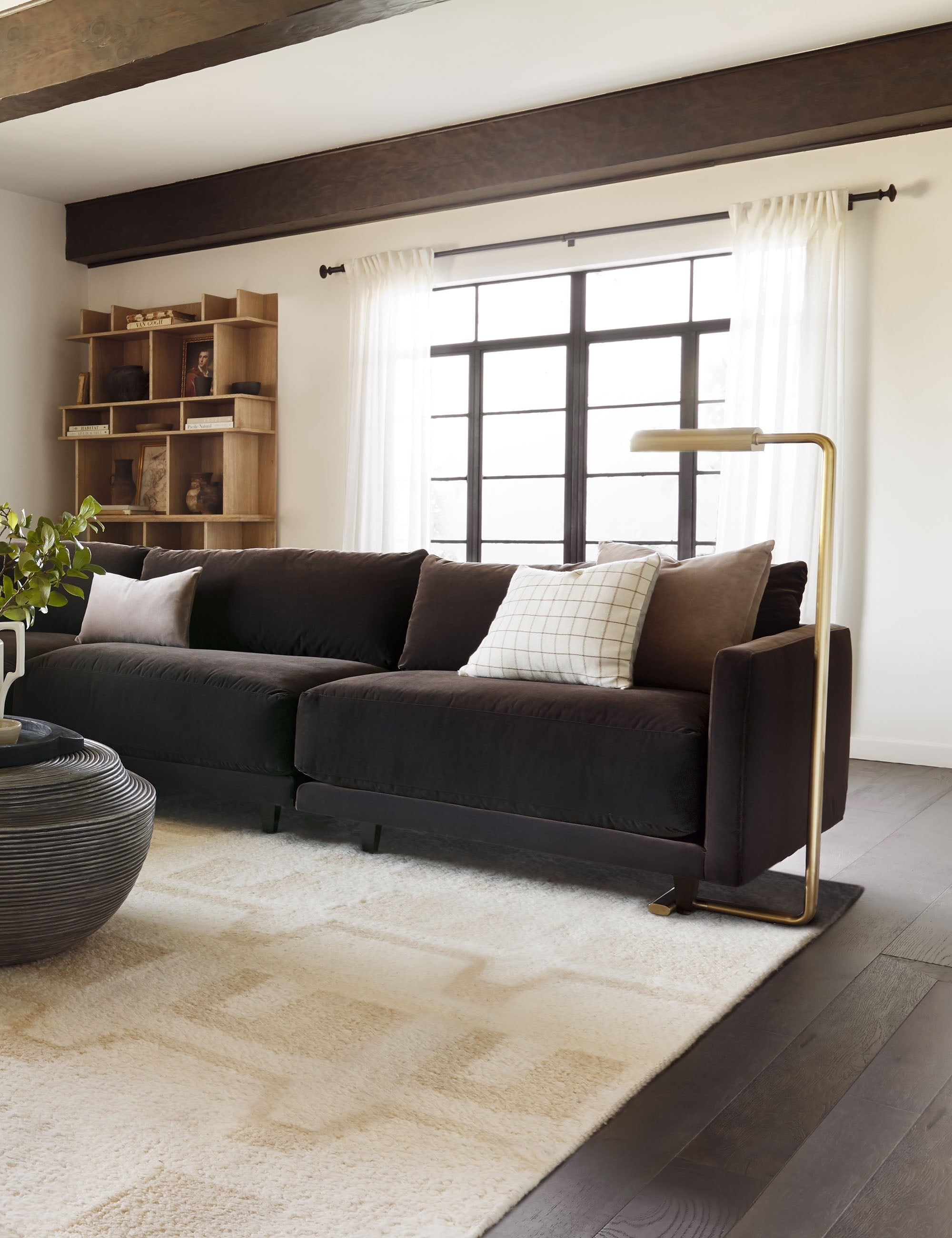 Reid Floor Lamp - Aged Brass