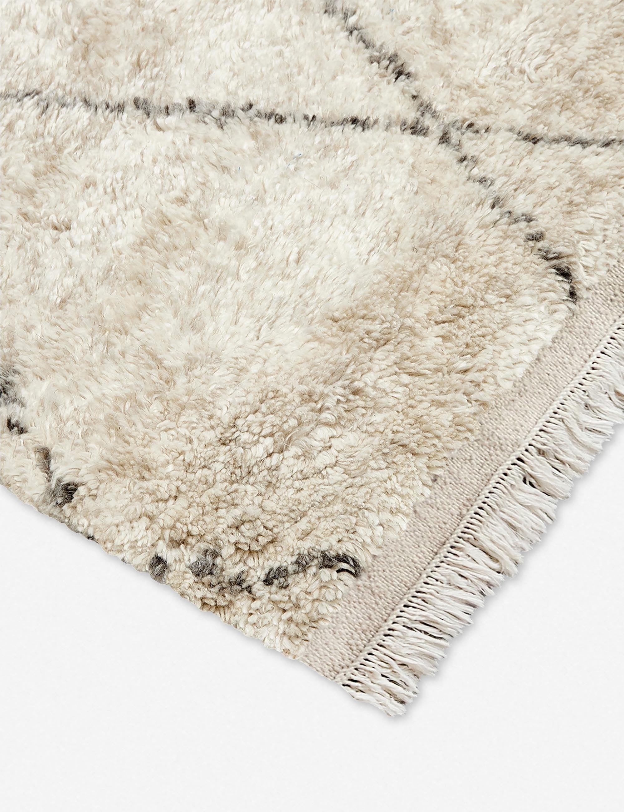 Ferra Hand-Knotted Wool-Blend Moroccan Style Shag Rug - 8' x 10'