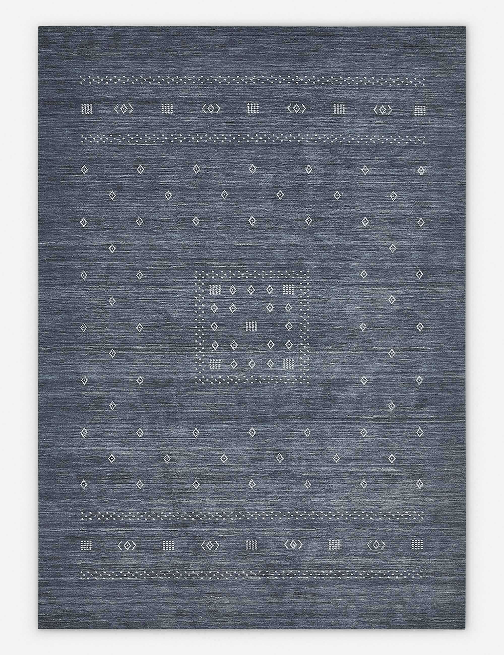 Cyrena Hand-Loomed Wool Rug - Slate / 5' x 8'