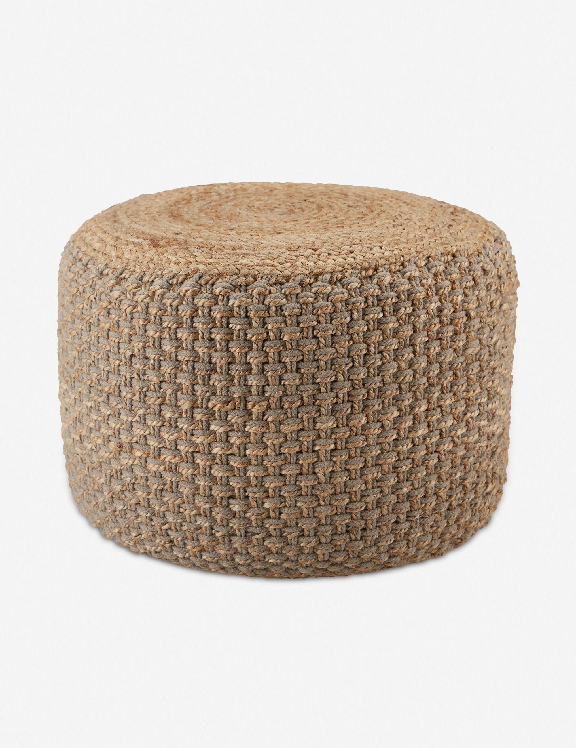 Vela Pouf - Gray/Beige