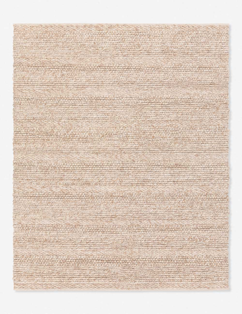 Handmade Ivory Stripe Wool Braided Rug 2' x 3'