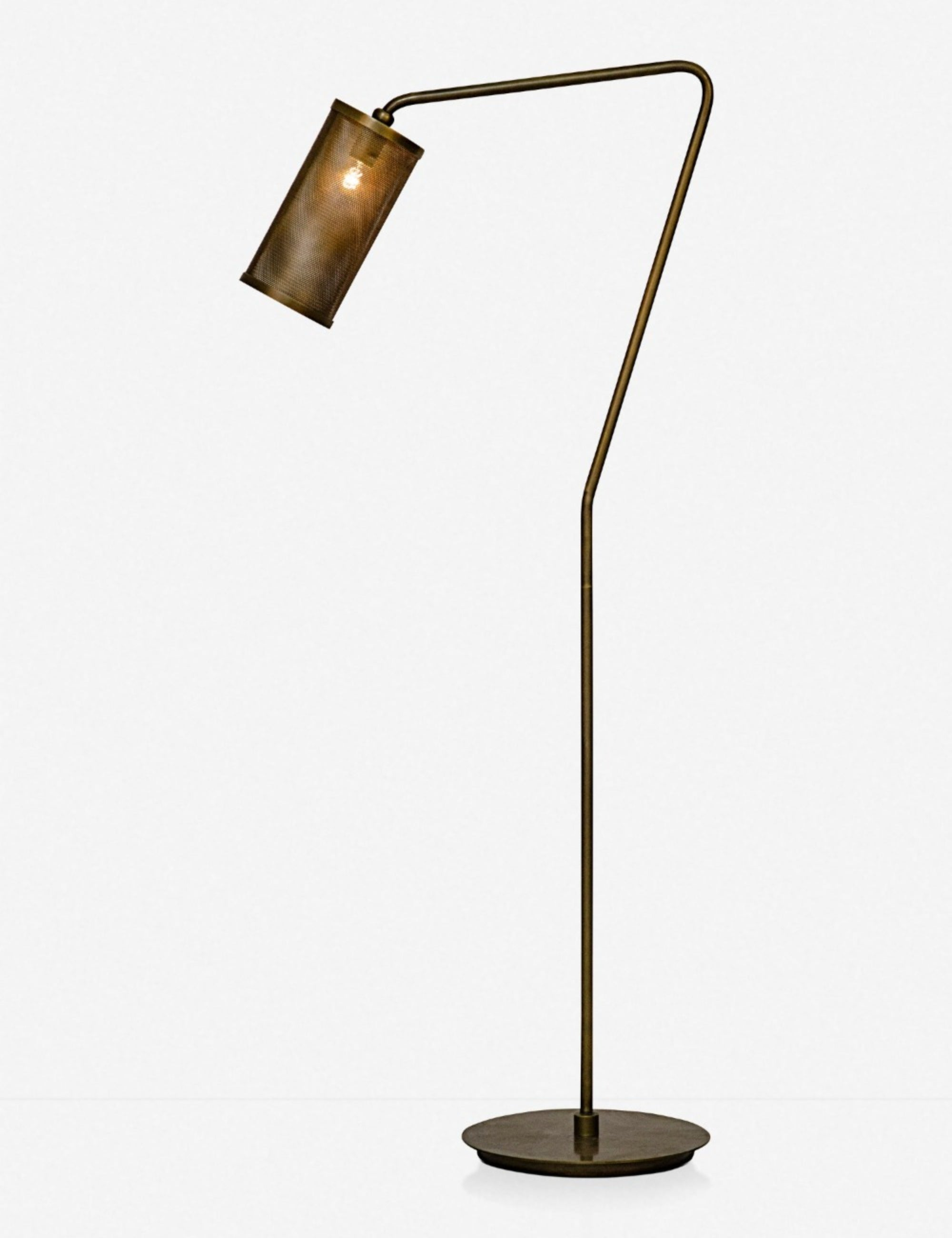 Noir Pisa 64.5" Antique Brass Minimalist Floor Lamp