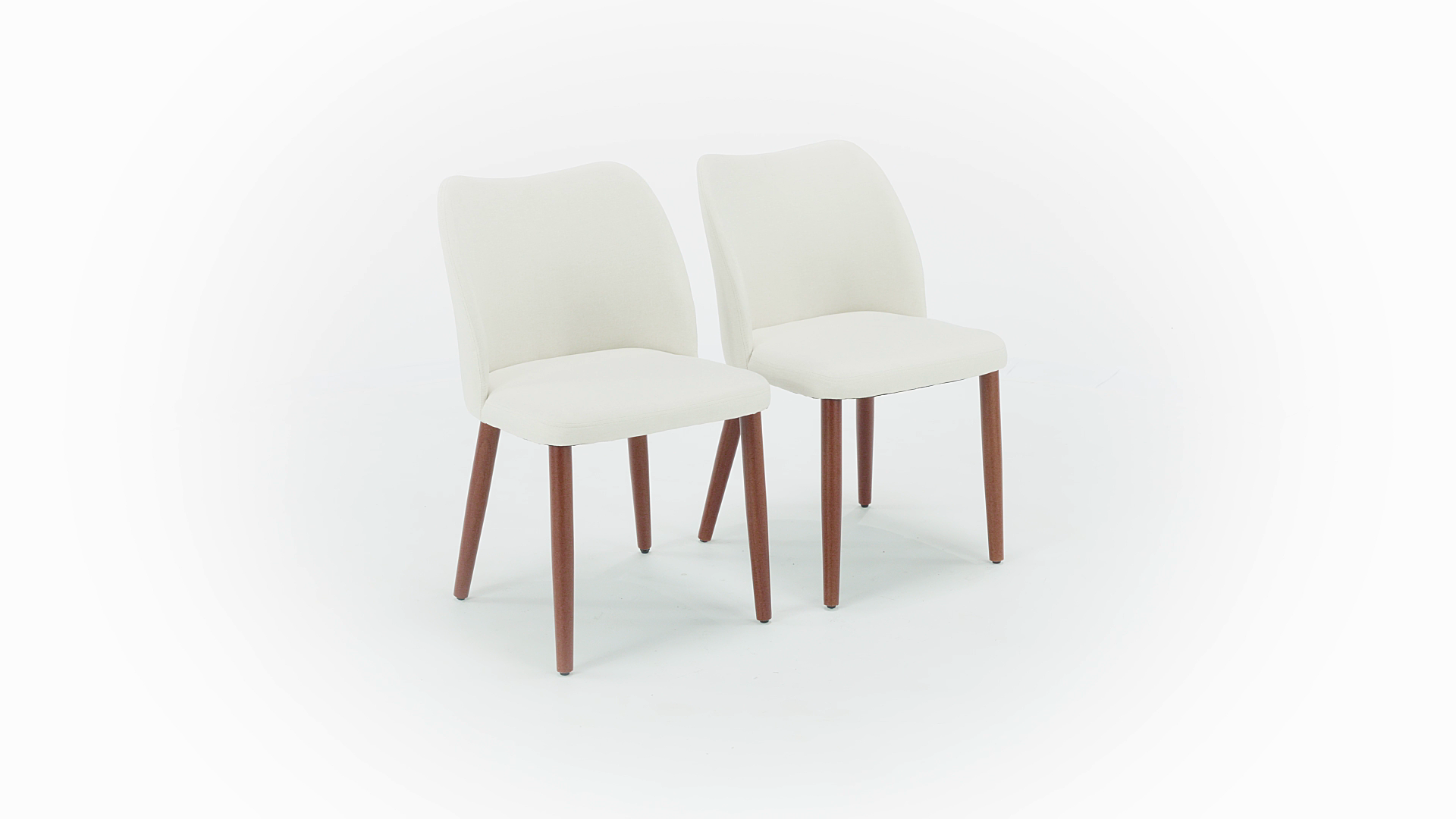 George Oliver Kanalu Modern Dining Chair with Solid Wood Legs (Set of 2)