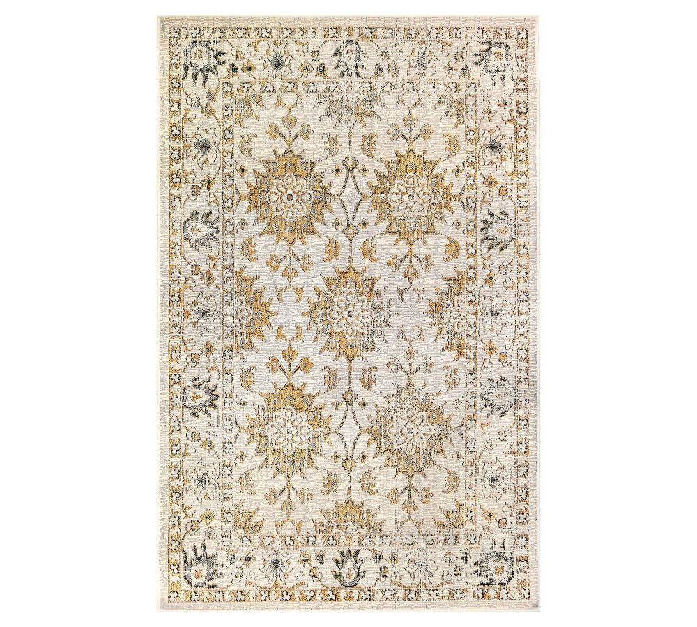 Liora Manne Carmel Vintage Floral Indoor/Outdoor Rug Sand 3'3" x 4'11"