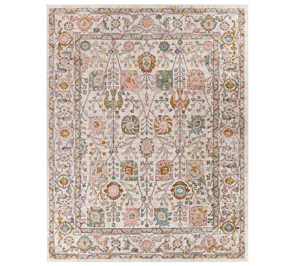 Asteria Gray Synthetic 7'10" x 10'2" Stain-Resistant Area Rug