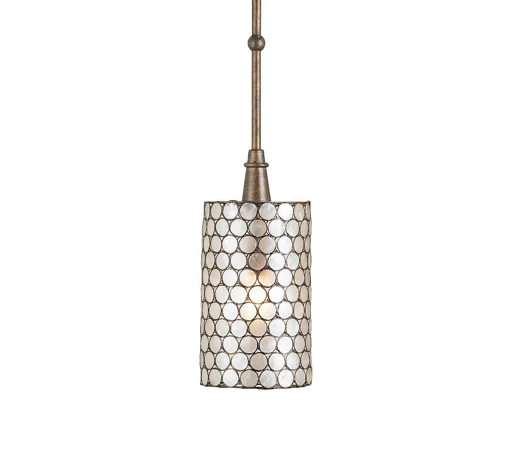 Cupertino Silver Capiz Shell 1-Light Pendant