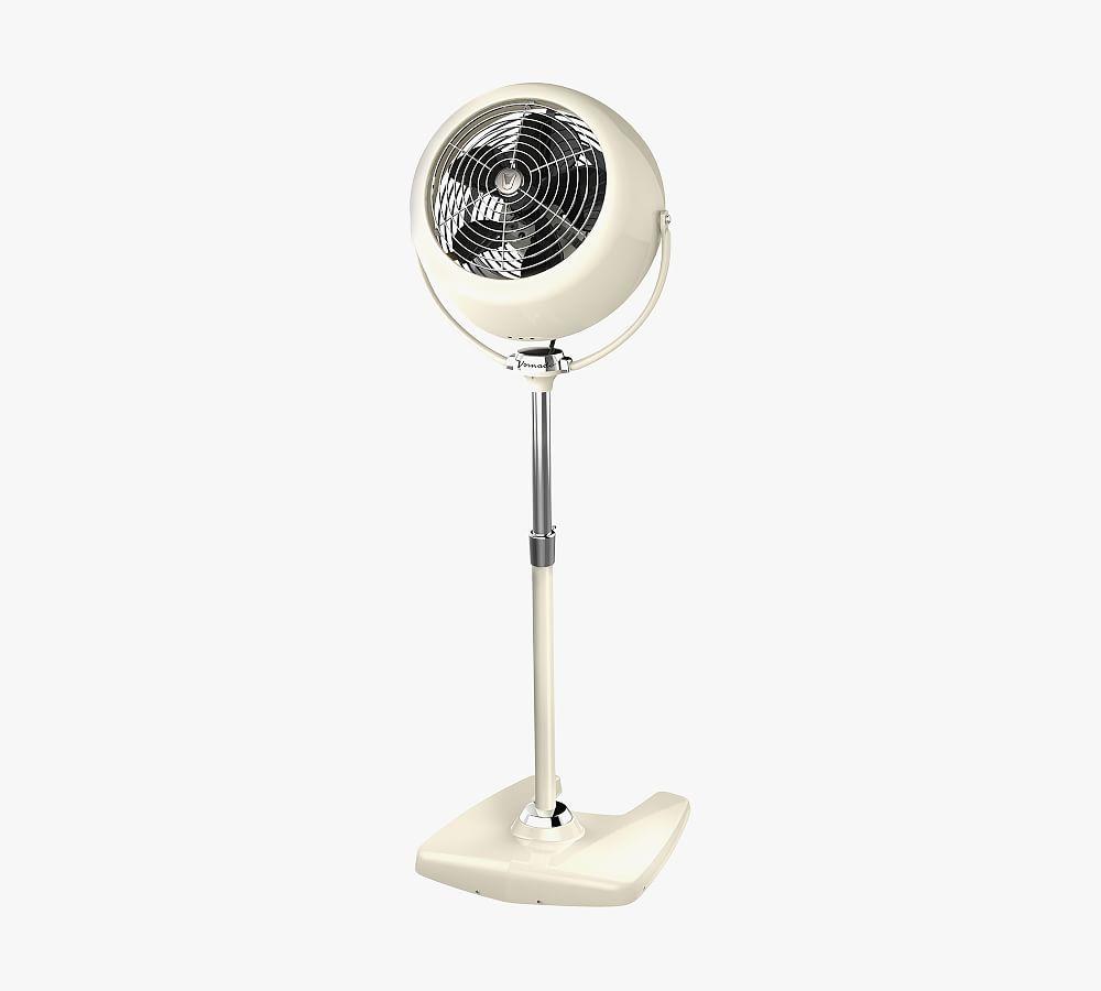 Vintage White Adjustable Metal Cooling Fan with Three Speed Settings