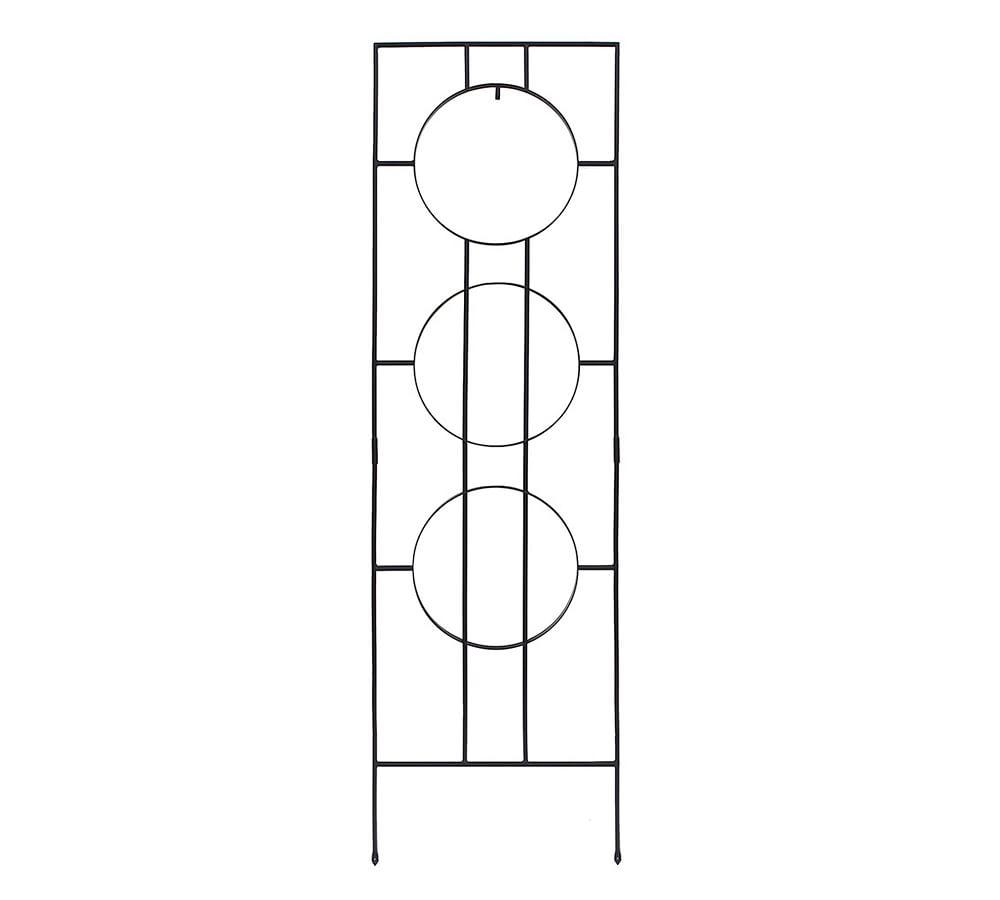 Zen Harmony 44" Black Wrought Iron Garden Trellis