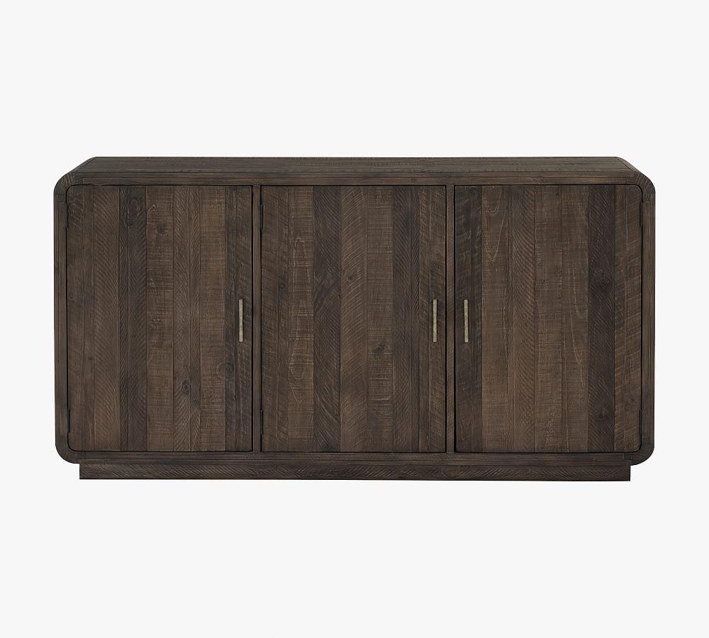 Monterey Rustic Brown Pinewood Sideboard with Painted Metal Hardware