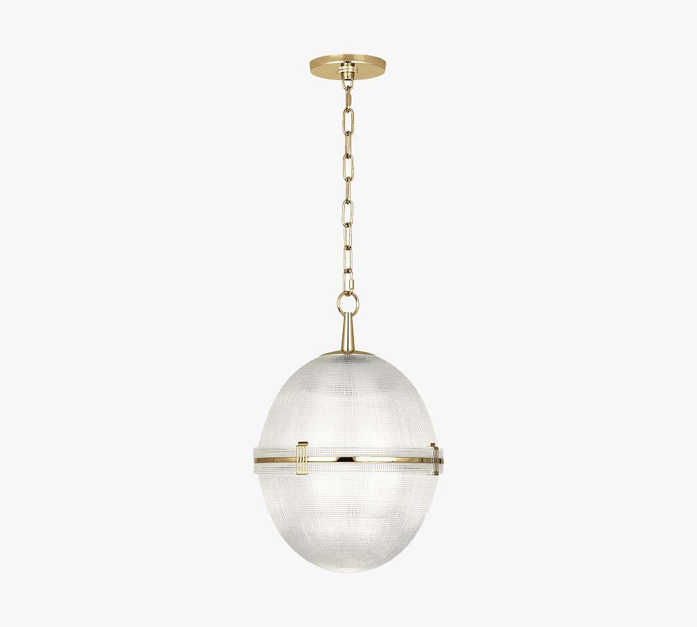 Dawn Brighton 19" Modern Brass & Glass Globe Pendant