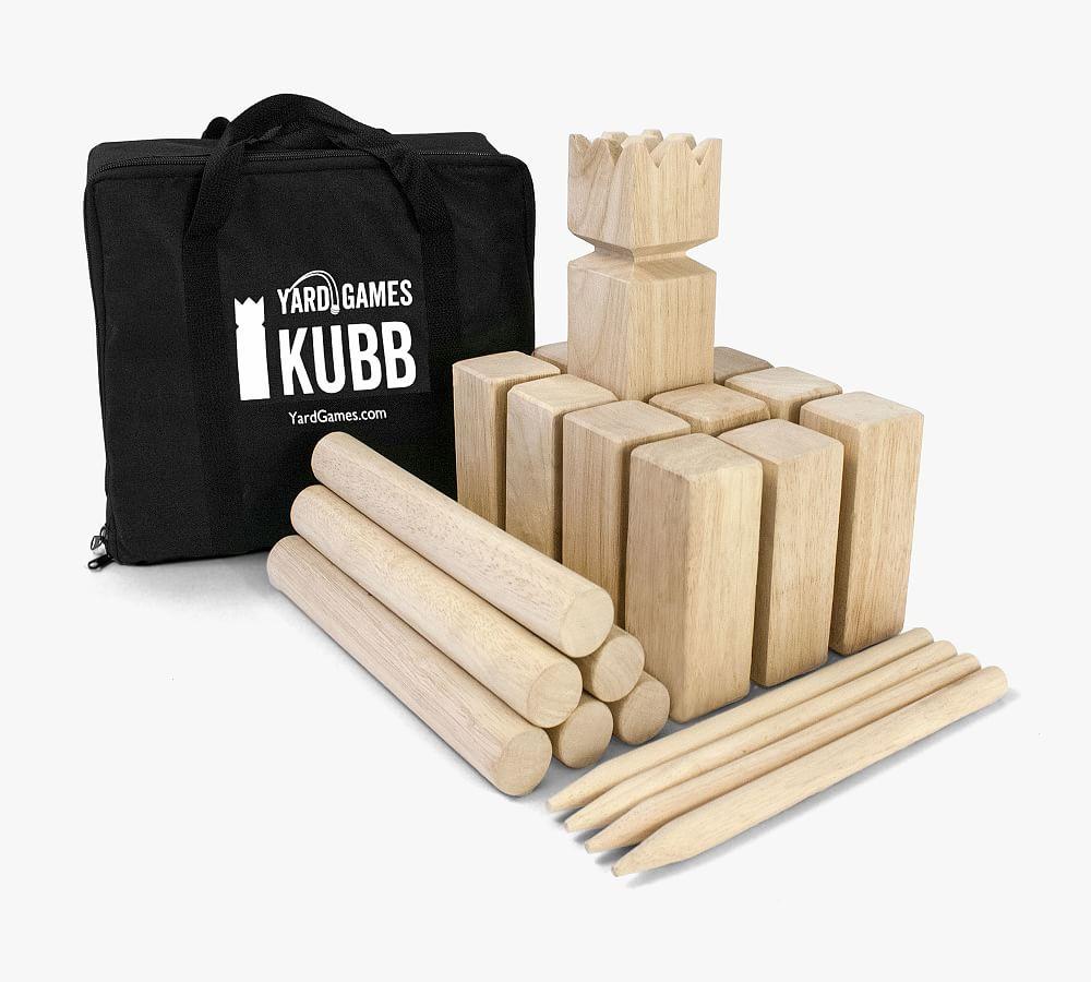 Eco-Friendly Hardwood Viking Ages Inspired Kubb Lawn Game Set