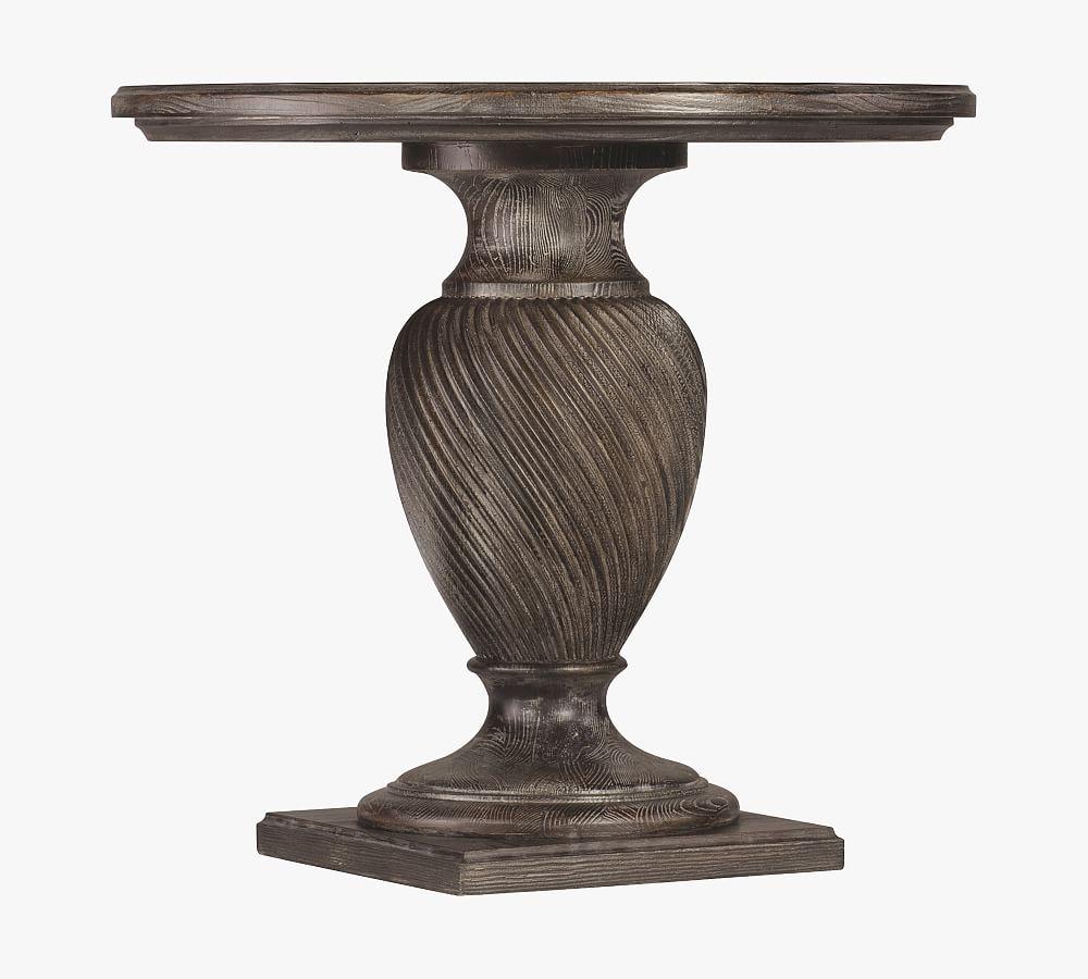 Corrine Traditional Round Solid Wood Brown Accent Table