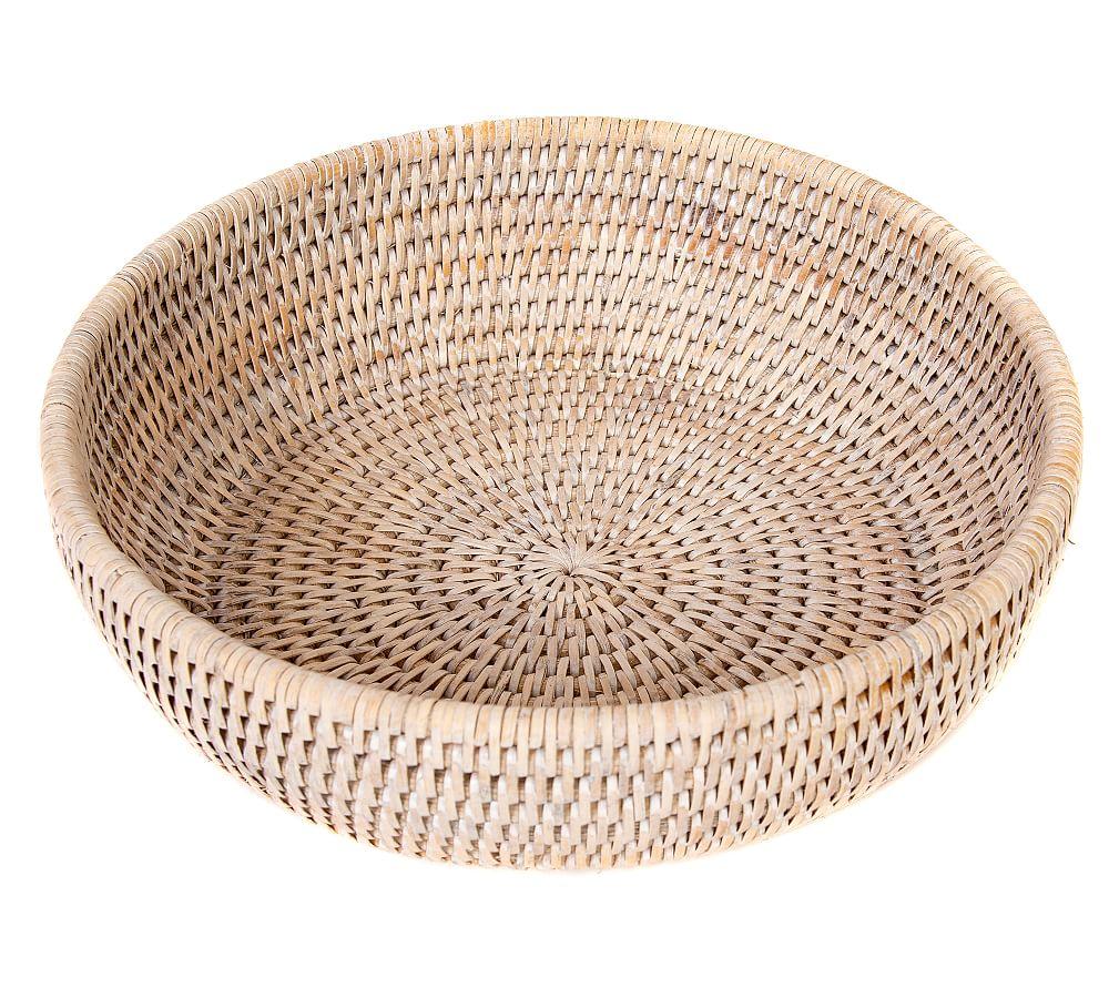 Handcrafted Breezy Island Rattan Fruit Serving Bowl