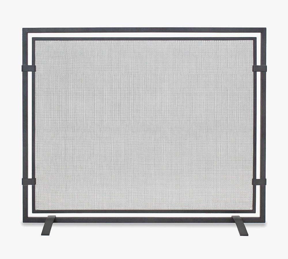 Sinclair Contemporary Natural Iron 39"W x 31"H Fireplace Screen