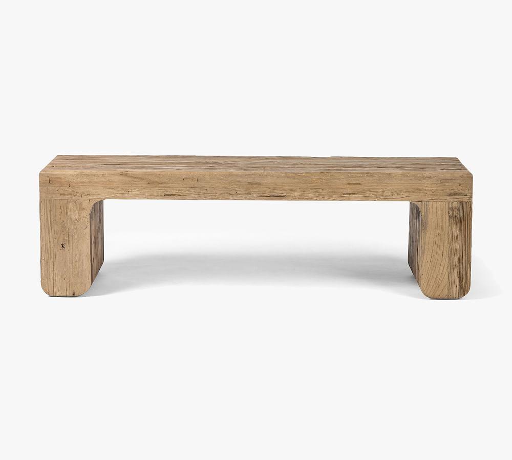 Chunky-Legged Merrick 60'' Rustic Elmwood Bench