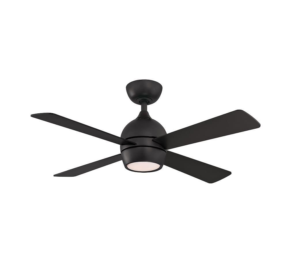 Kwad 44" Black Wood Blade Ceiling Fan with LED Light & Remote