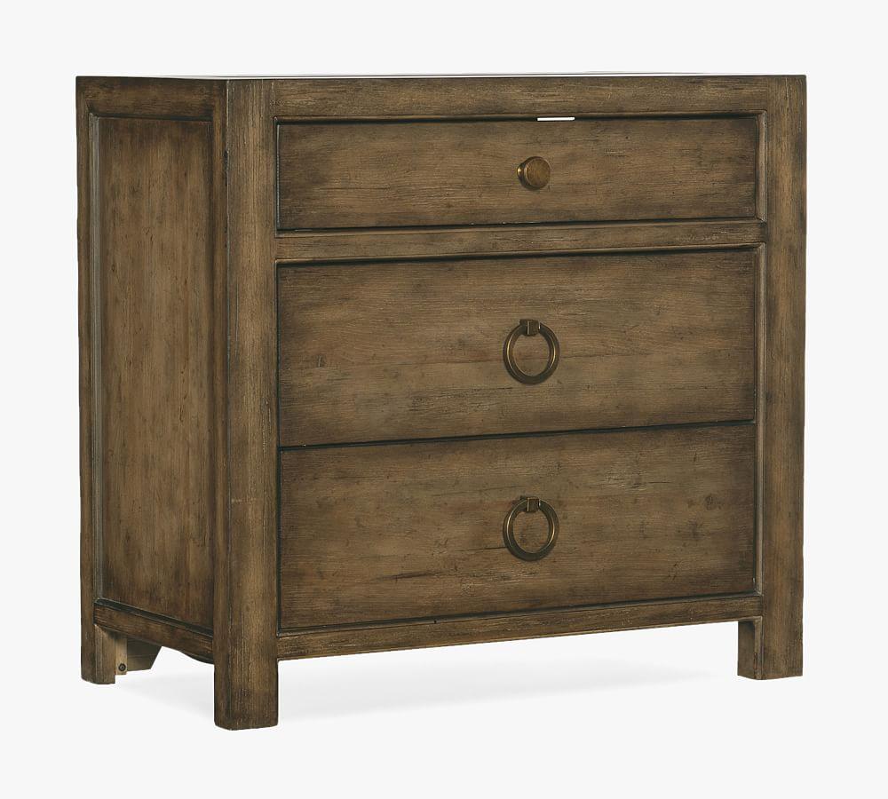 Malibu-Inspired Coastal Cool 3-Drawer Nightstand with USB Port