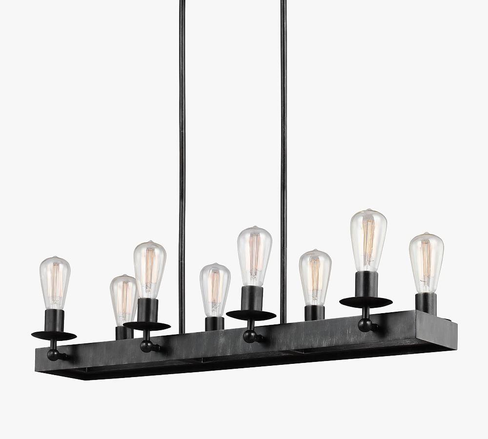 Ravenwood Stardust Finish 8-Light Industrial Steel Chandelier