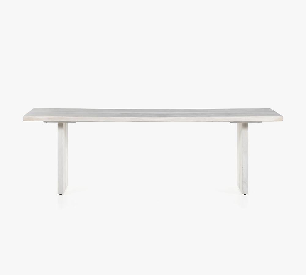 Modern Bleached Guanacaste 94" Rectangular Dining Table for Eight