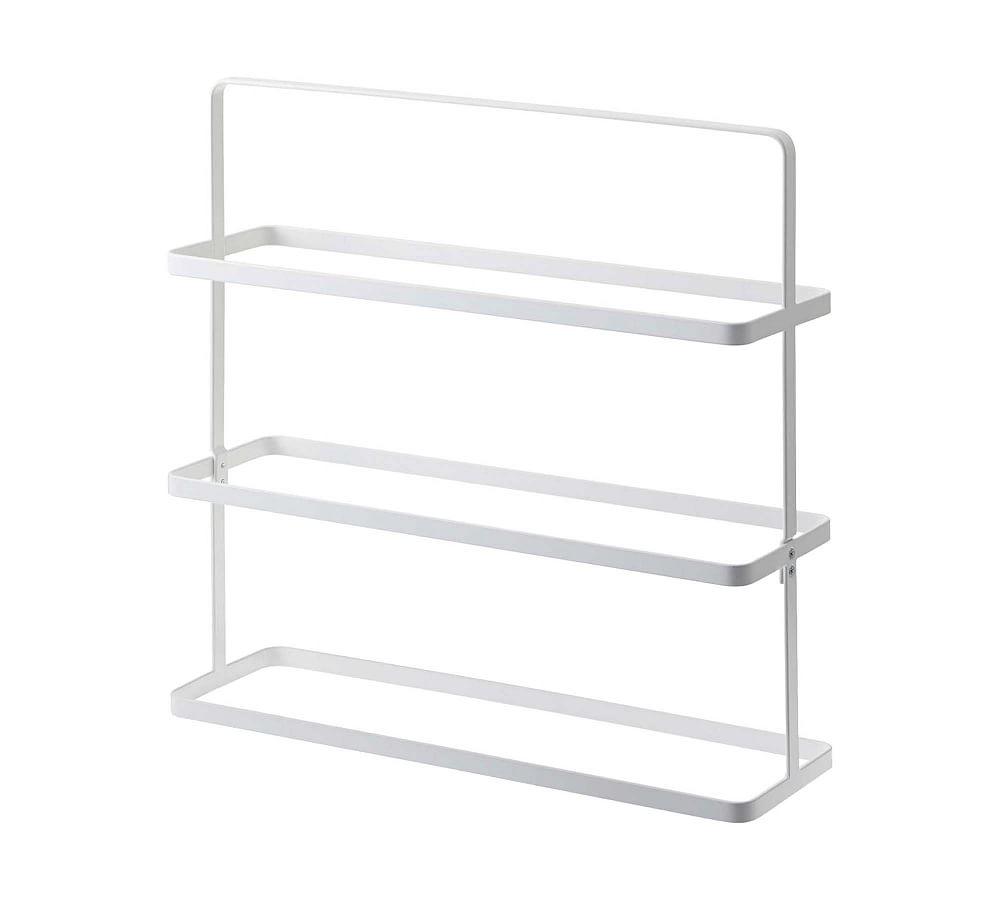 Compact Modern White Steel 3-Tier Shoe Rack